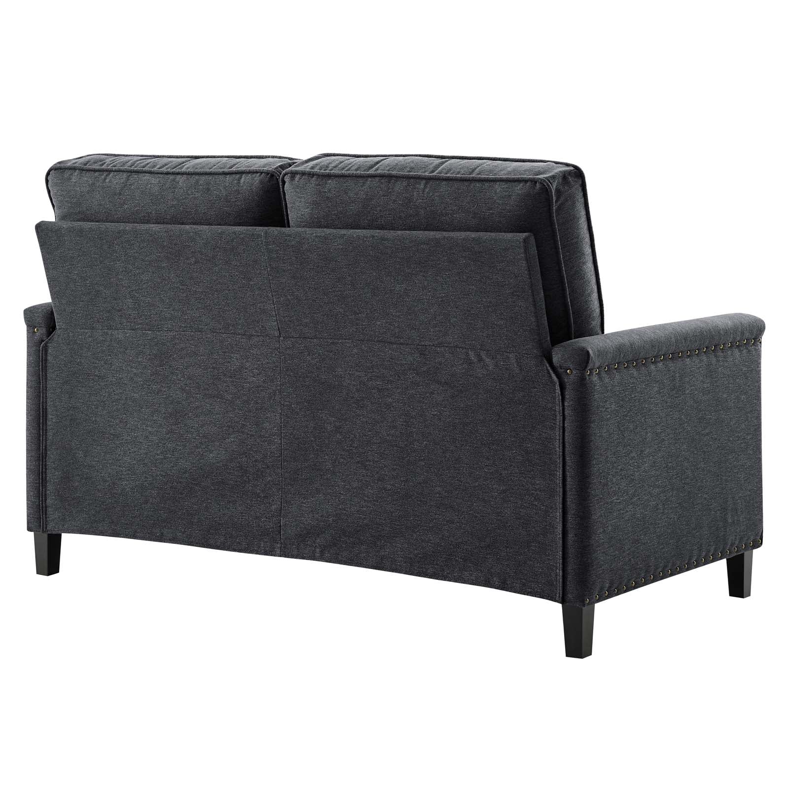 Modway Loveseats - Ashton Upholstered Fabric Loveseat Charcoal
