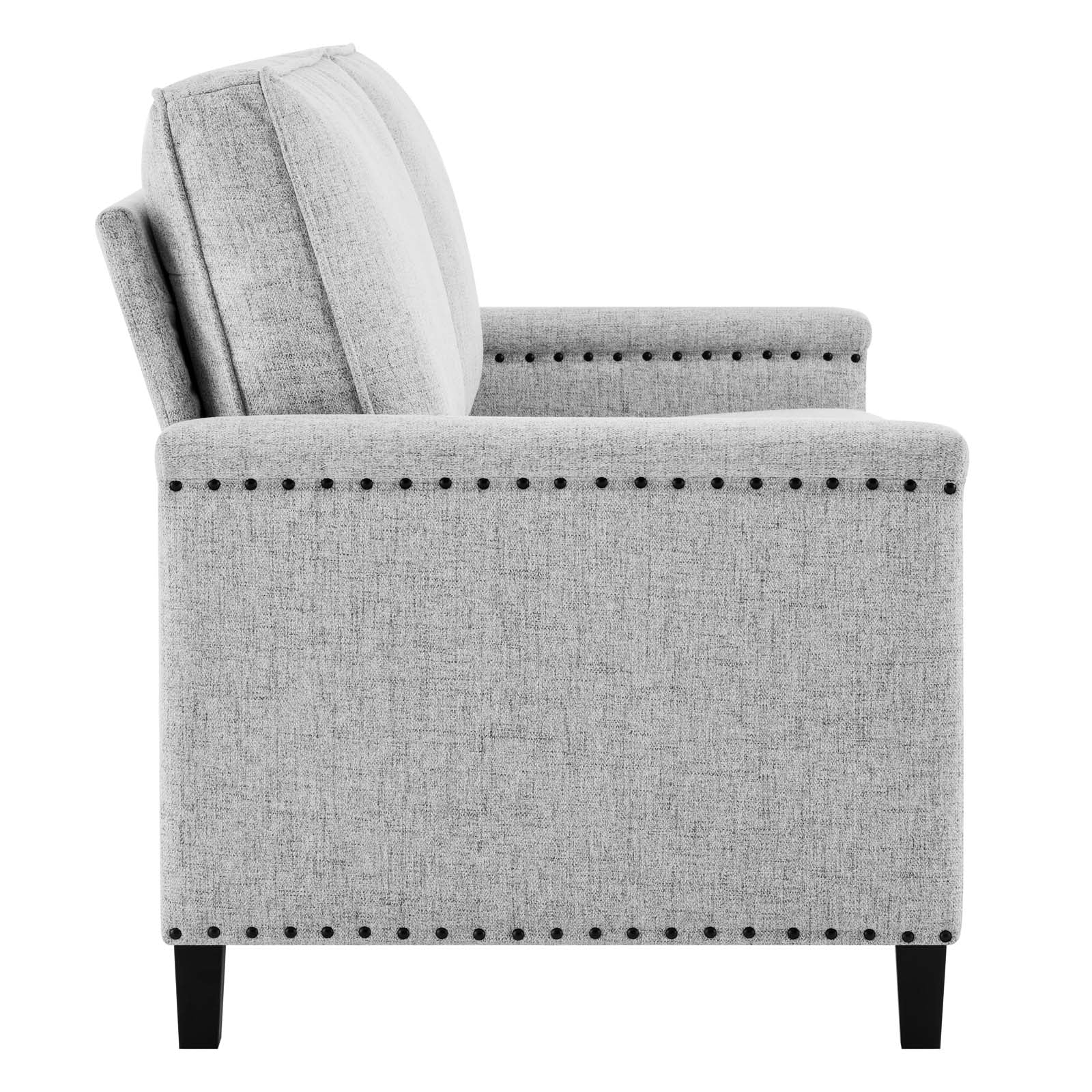 Modway Loveseats - Ashton Upholstered Fabric Loveseat Light Gray