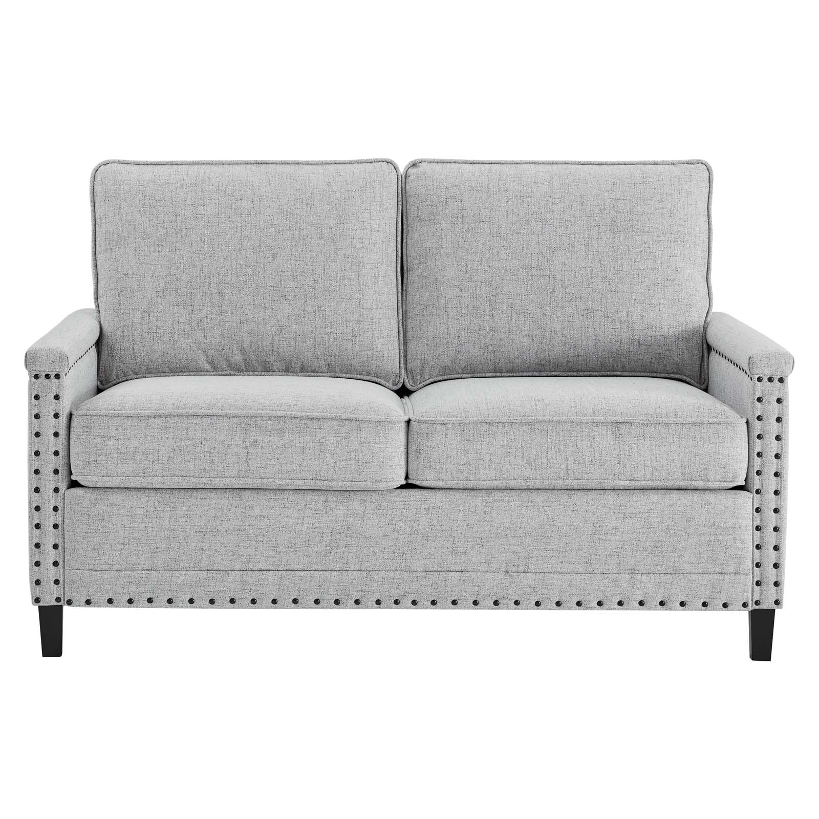 Modway Loveseats - Ashton Upholstered Fabric Loveseat Light Gray