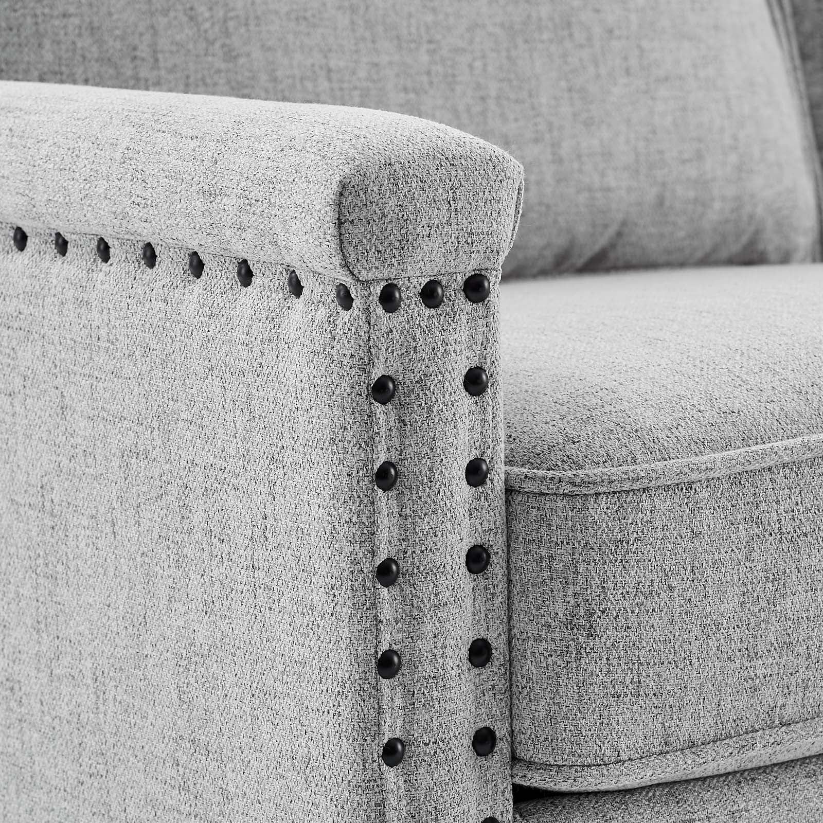 Modway Loveseats - Ashton Upholstered Fabric Loveseat Light Gray