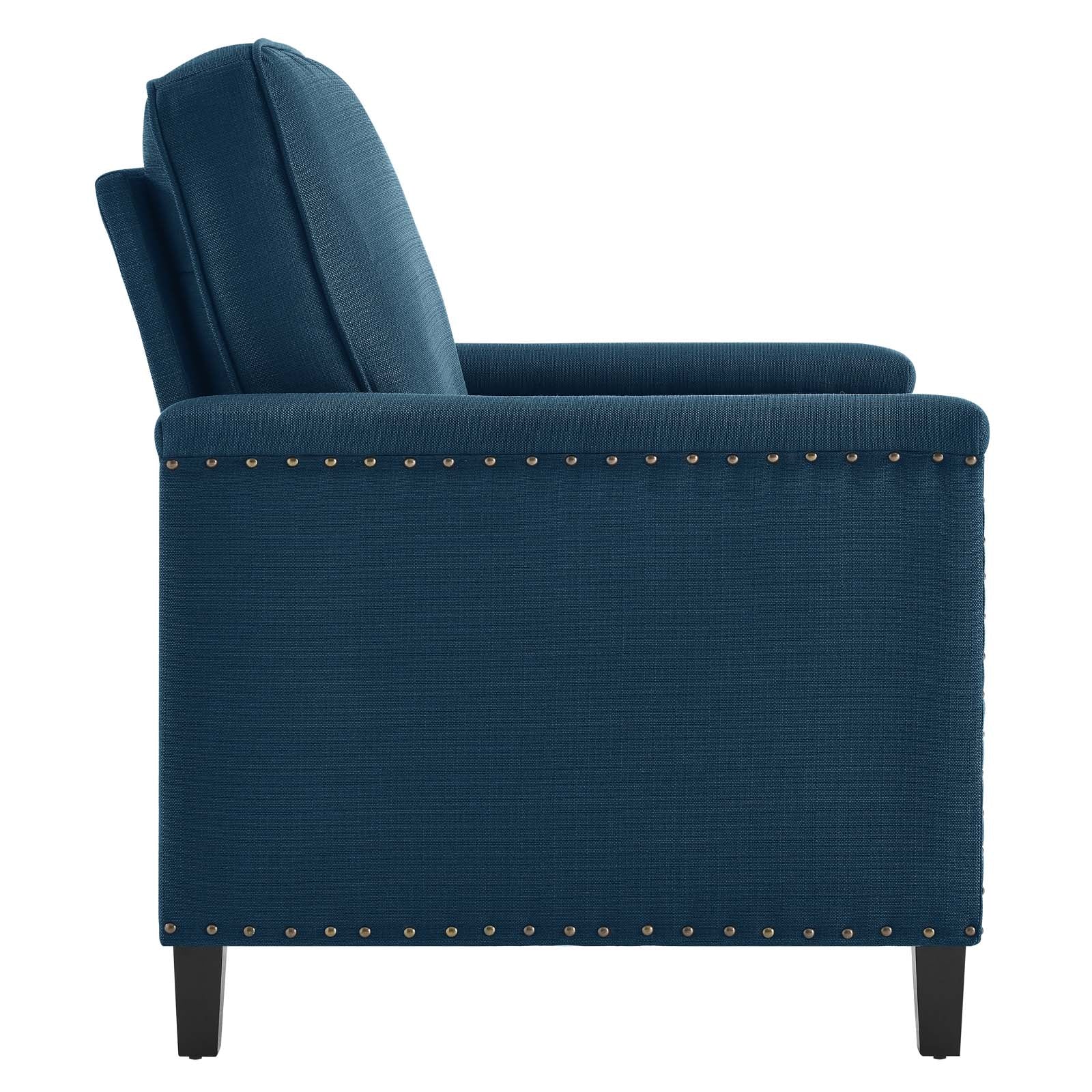 Modway Accent Chairs - Ashton Upholstered Fabric Armchair Azure