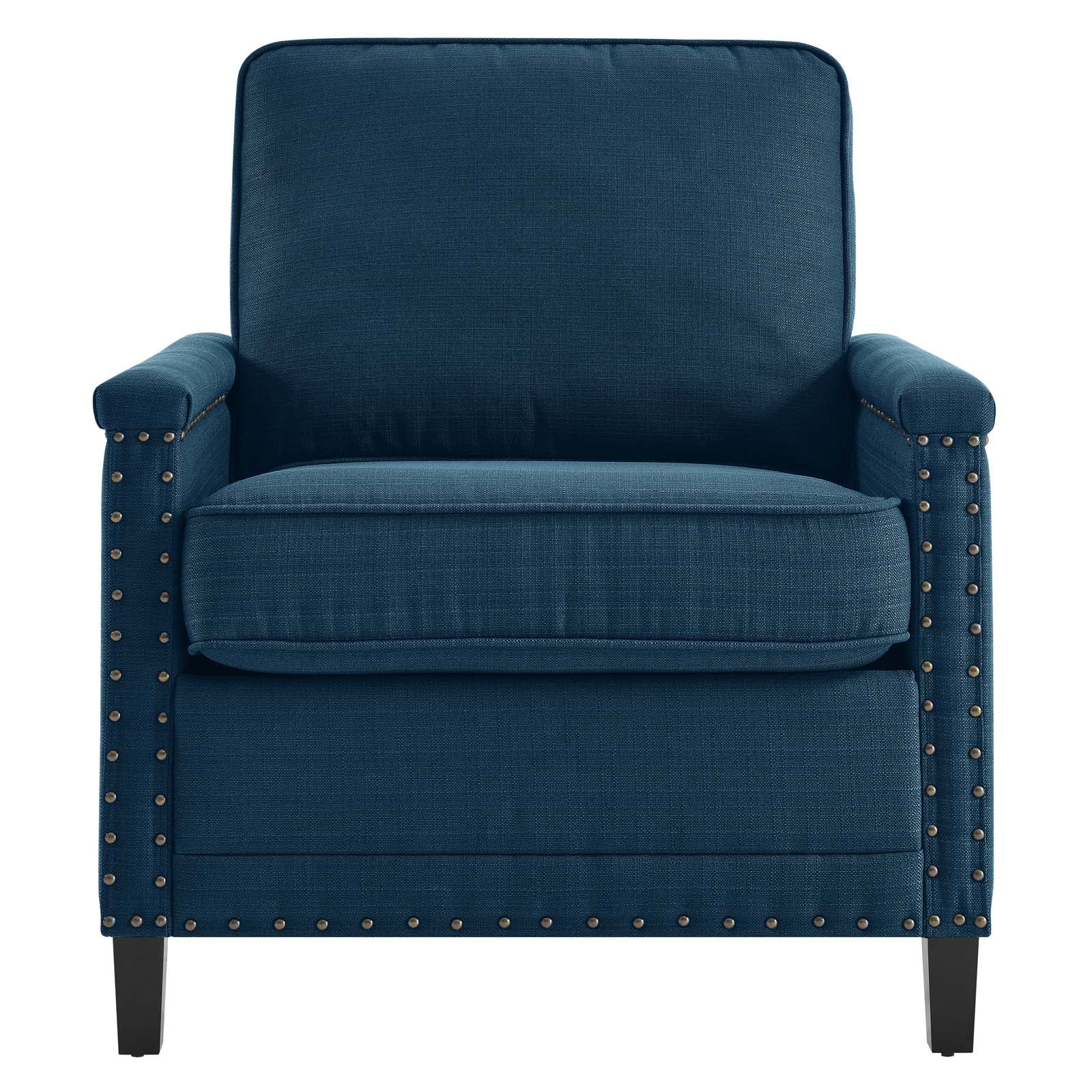 Modway Accent Chairs - Ashton Upholstered Fabric Armchair Azure