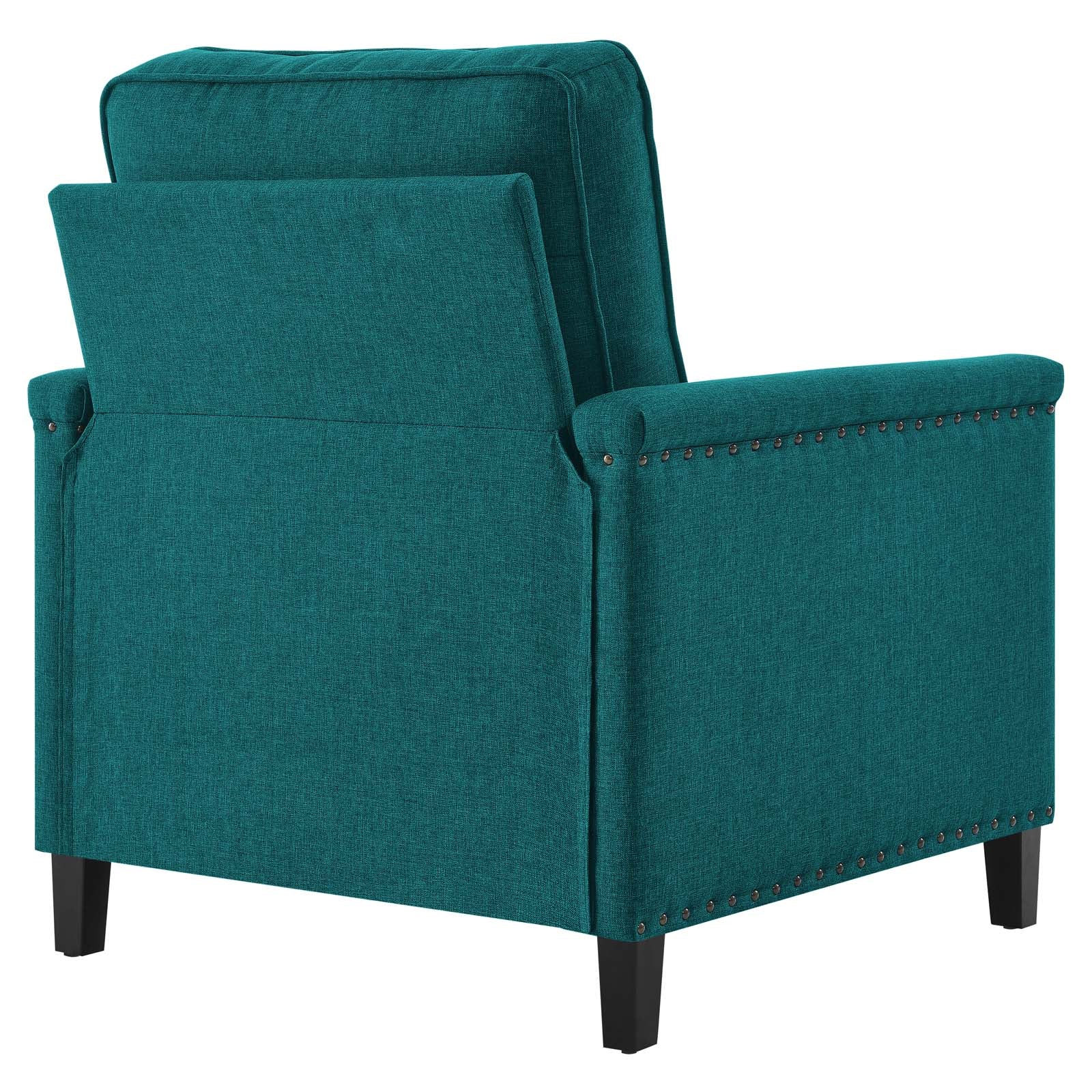 Modway Accent Chairs - Ashton Upholstered Fabric Armchair Teal