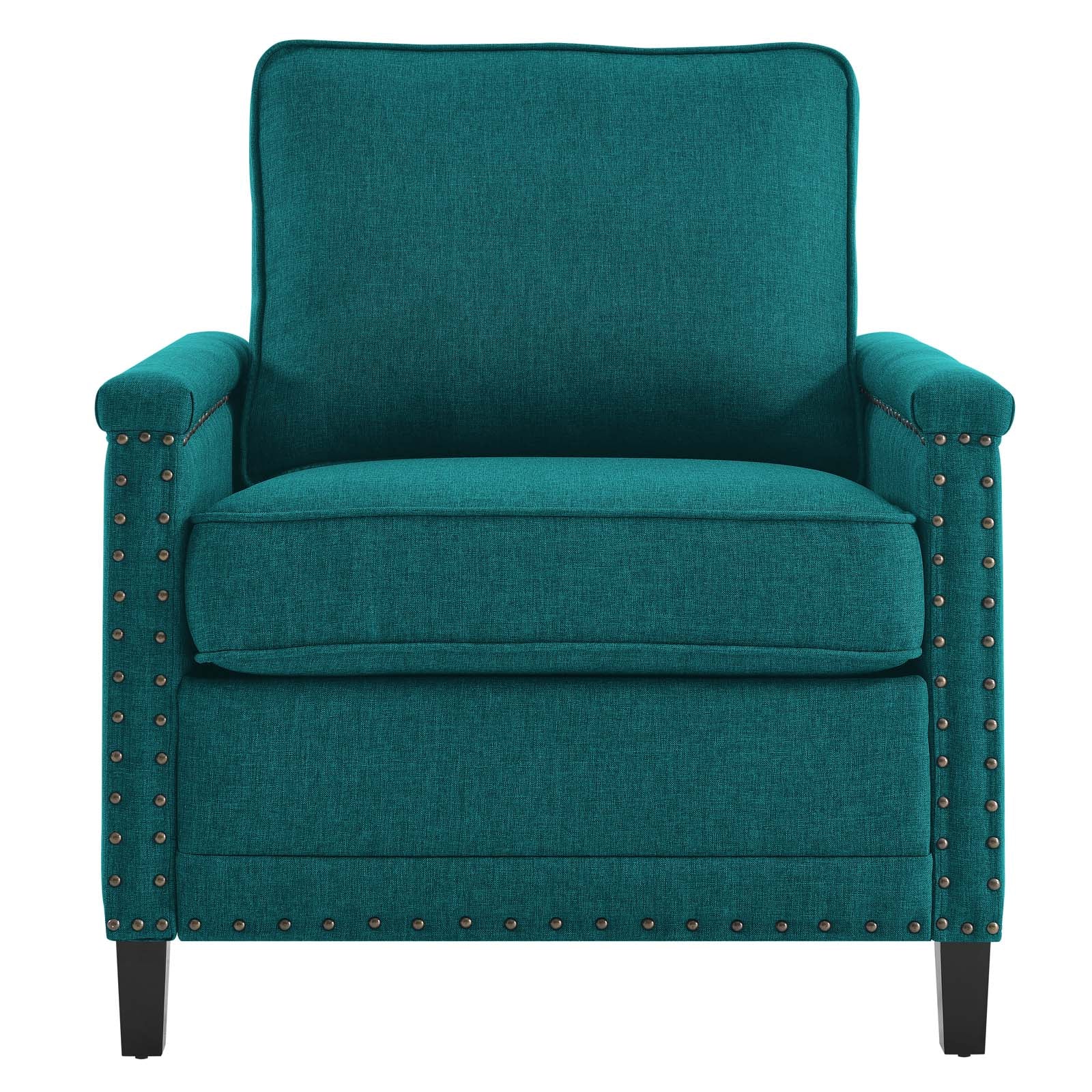Modway Accent Chairs - Ashton Upholstered Fabric Armchair Teal