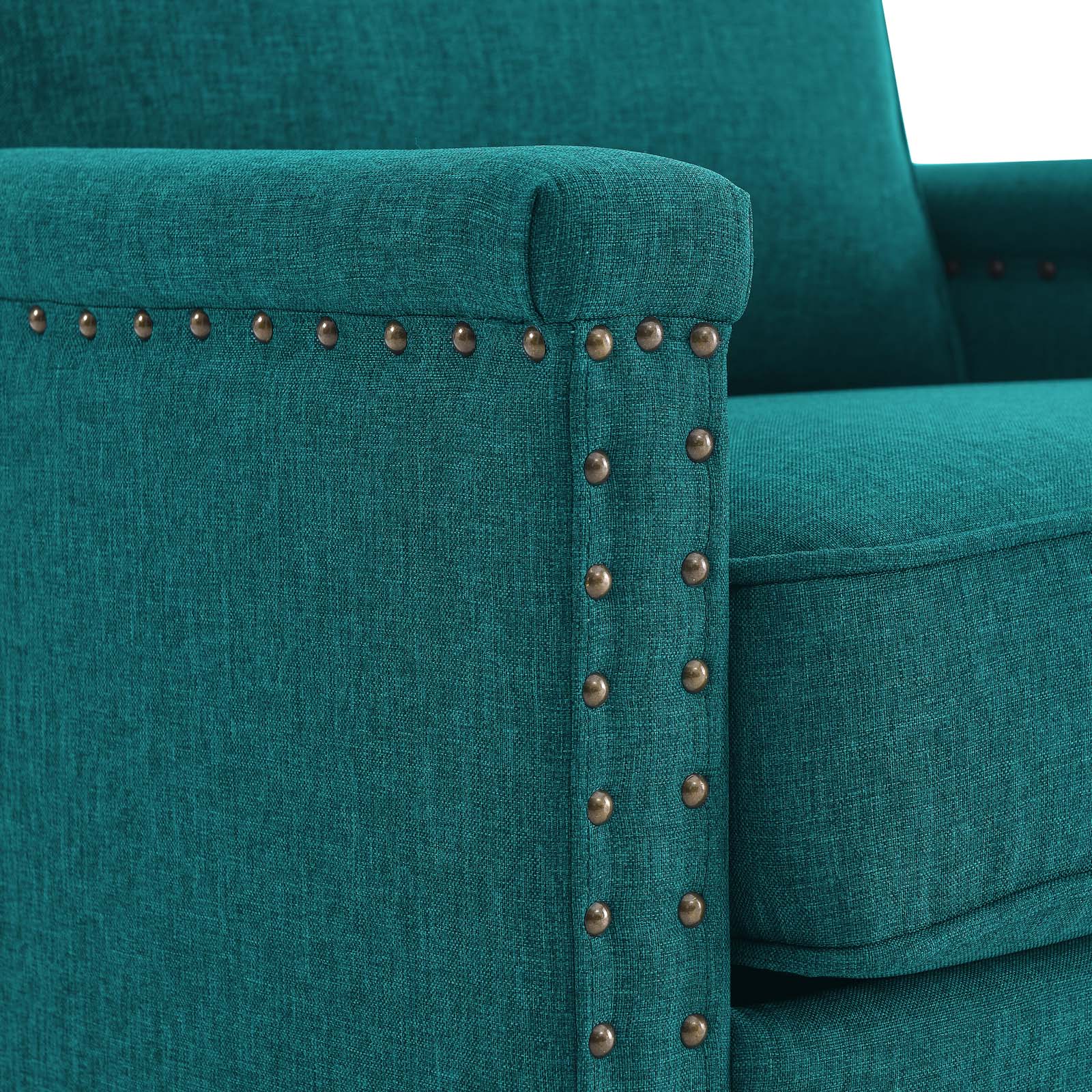 Modway Accent Chairs - Ashton Upholstered Fabric Armchair Teal