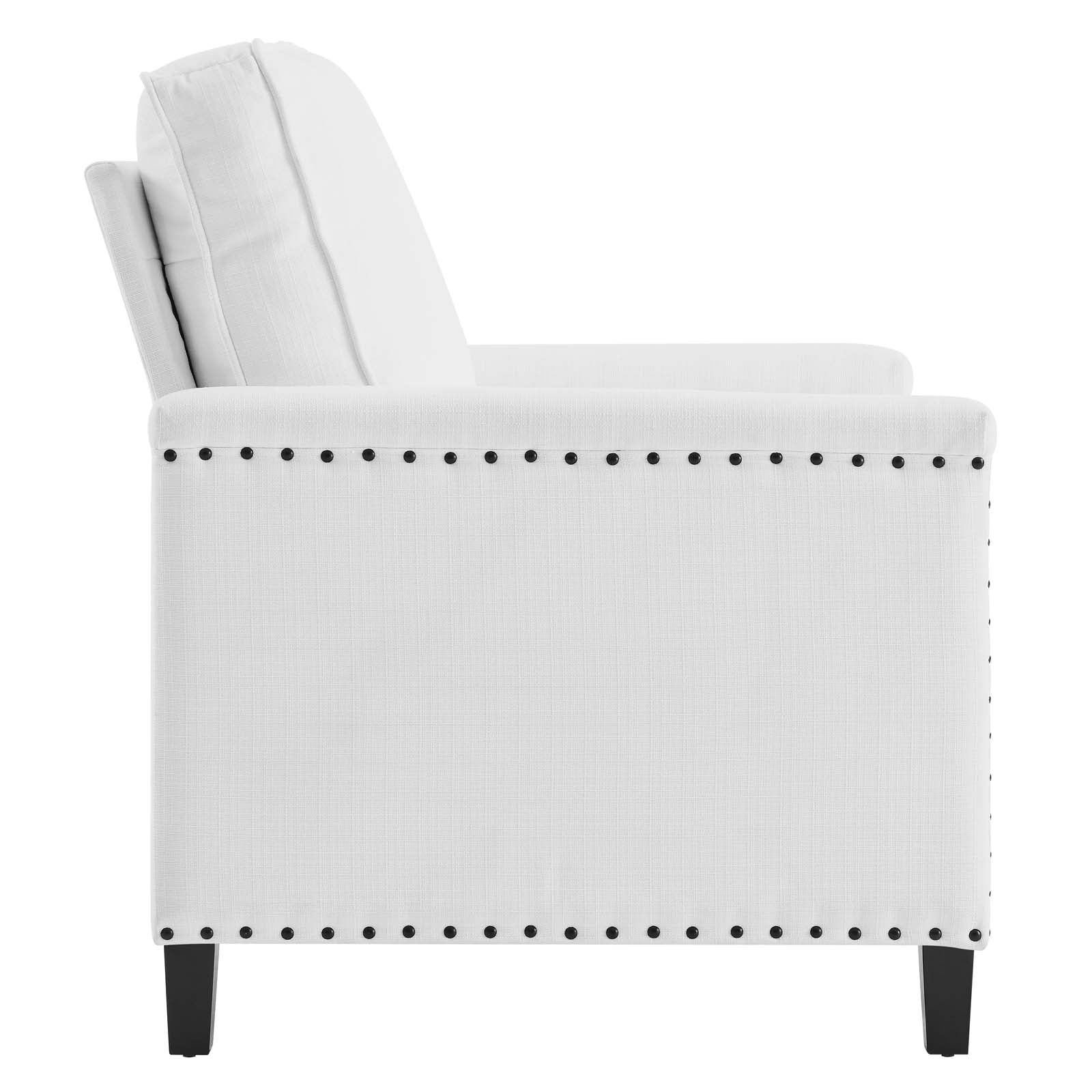 Modway Accent Chairs - Ashton Upholstered Fabric Armchair White