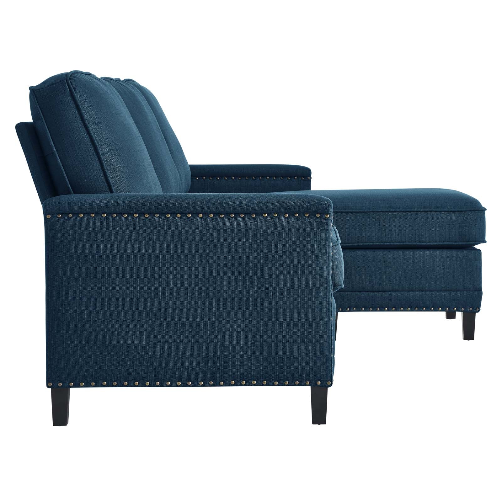 Modway Sectional Sofas - Ashton Upholstered Fabric Sectional Sofa Azure