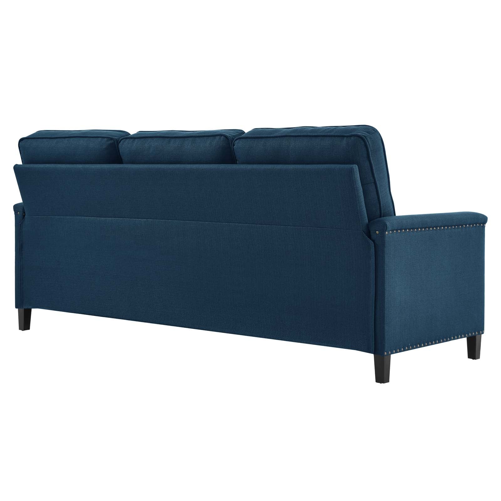 Modway Sectional Sofas - Ashton Upholstered Fabric Sectional Sofa Azure