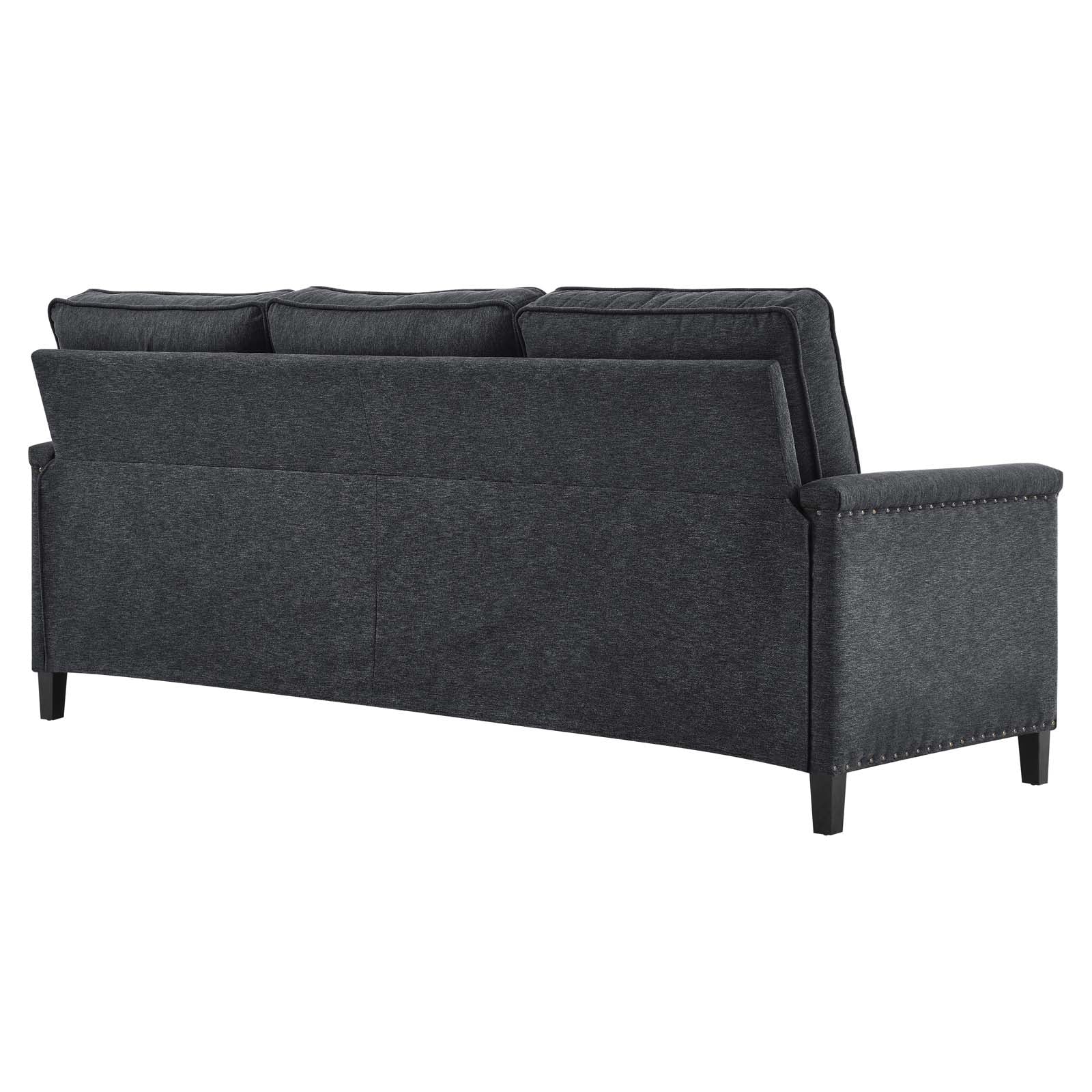 Modway Sectional Sofas - Ashton Upholstered Fabric Sectional Sofa Charcoal