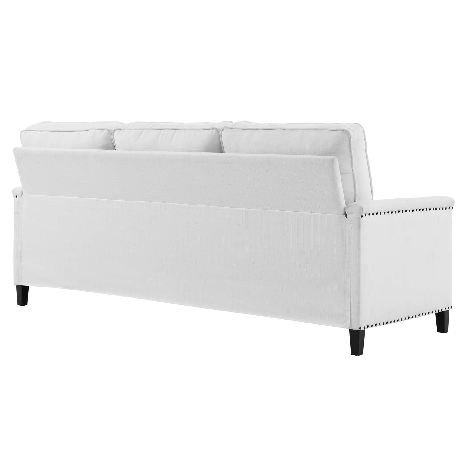 Modway Sectional Sofas - Ashton Upholstered Fabric Sectional Sofa White