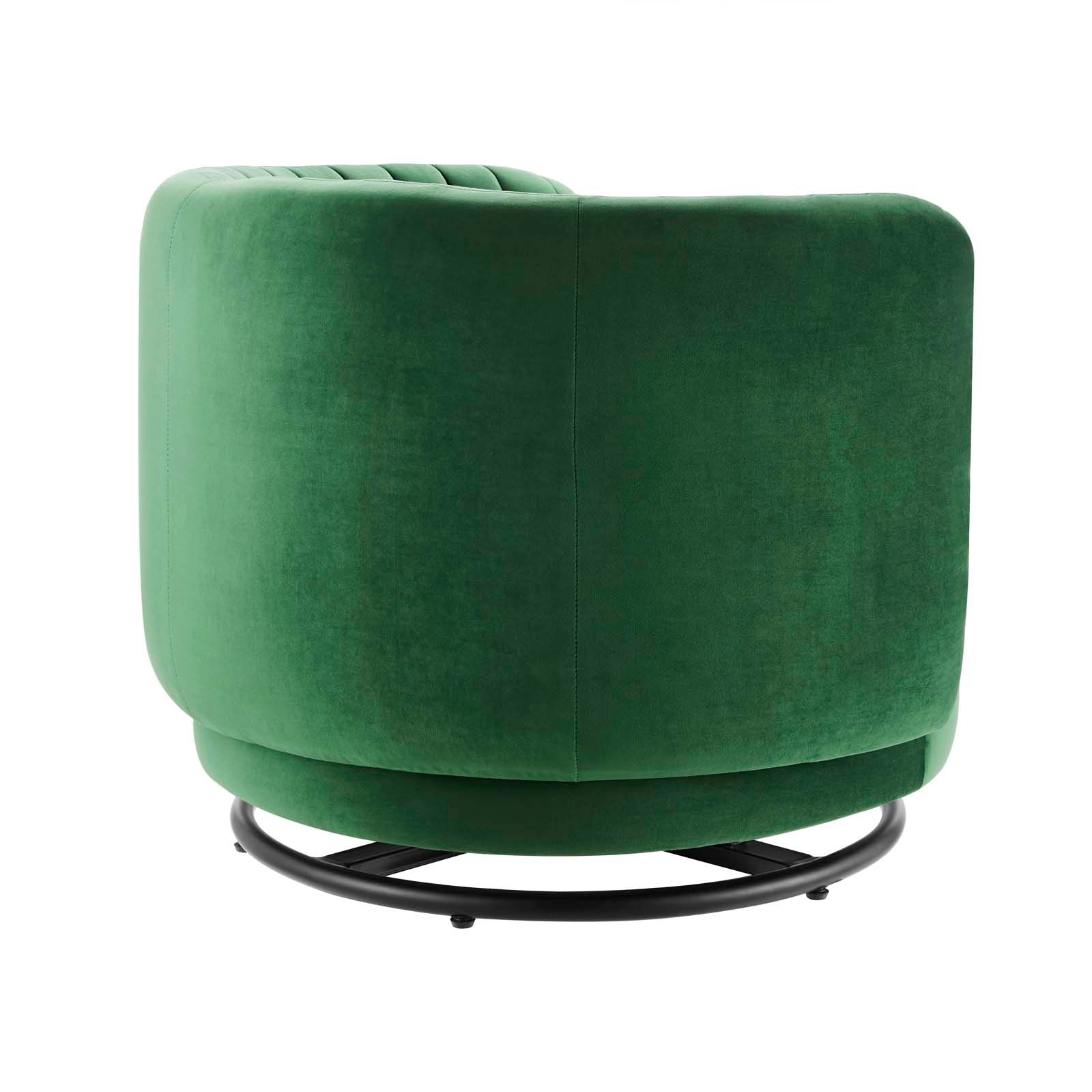 Modway Accent Chairs - Embrace Tufted Performance Velvet Performance Velvet Swivel Chair Black Emerald