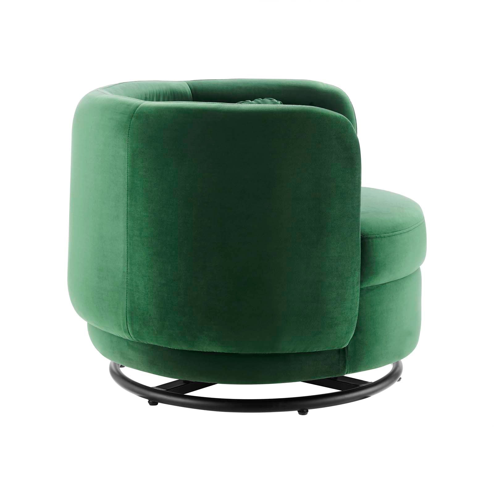 Modway Accent Chairs - Relish Performance Velvet Performance Velvet Swivel Chair Black Emerald