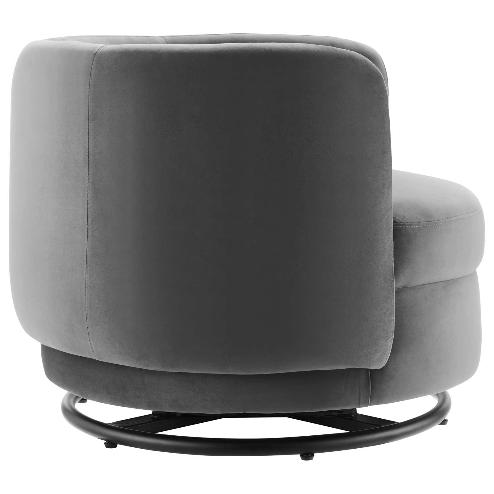 Modway Accent Chairs - Relish Performance Velvet Performance Velvet Swivel Chair Black Gray