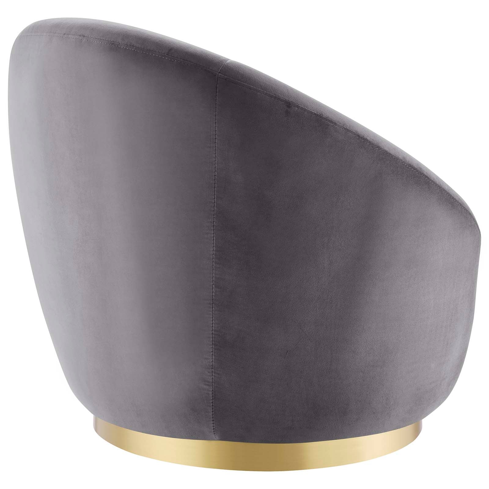 Modway Accent Chairs - Buttercup Performance Velvet Performance Velvet Swivel Chair Gold Gray