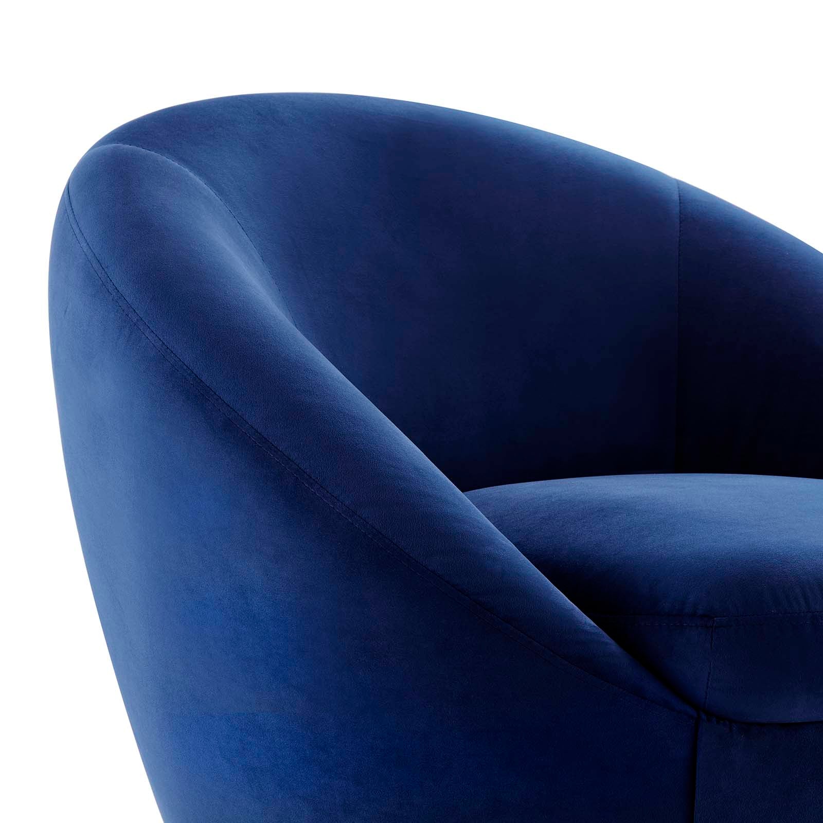 Modway Accent Chairs - Buttercup Performance Velvet Performance Velvet Swivel Chair Gold Navy