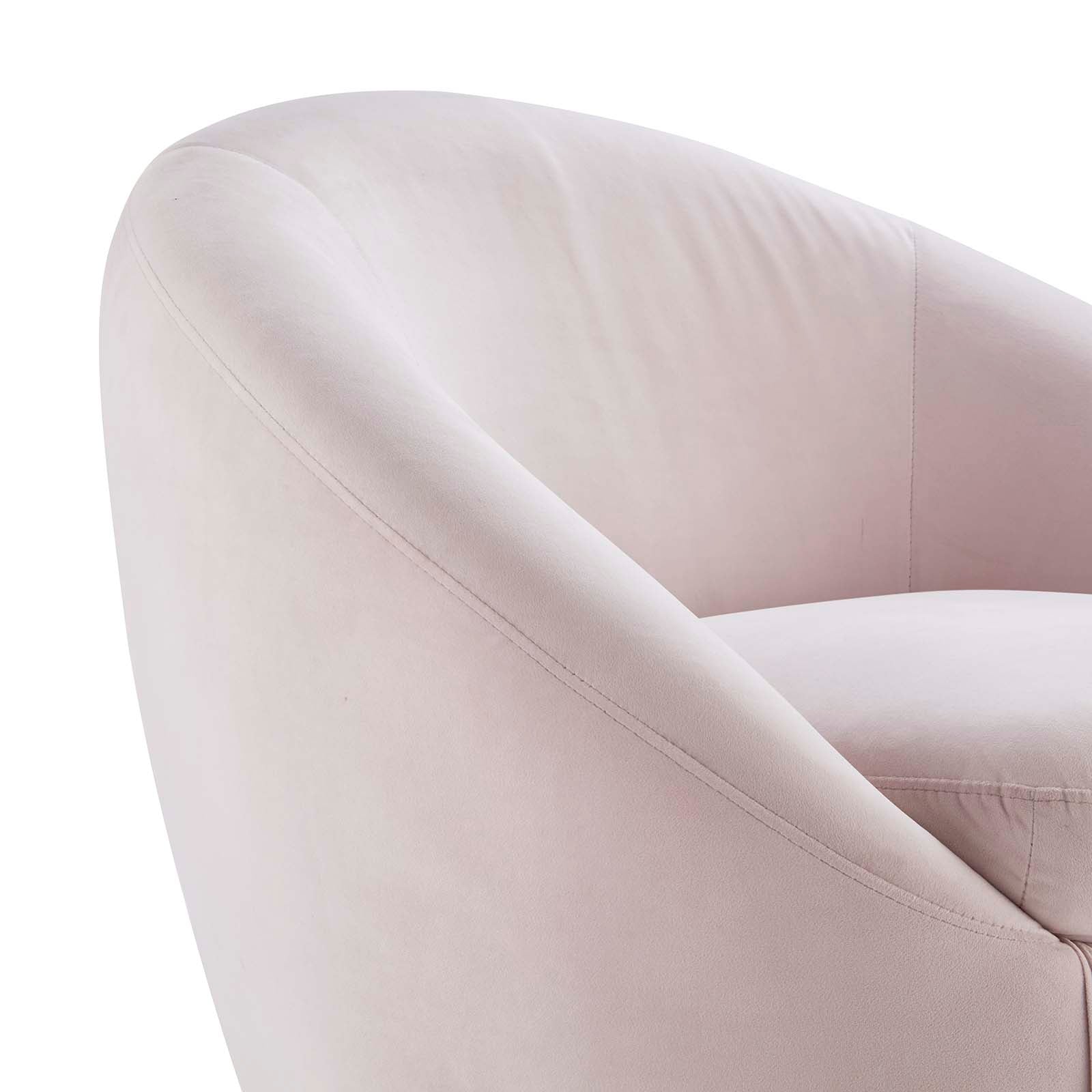 Modway Accent Chairs - Buttercup Performance Velvet Performance Velvet Swivel Chair Gold Pink