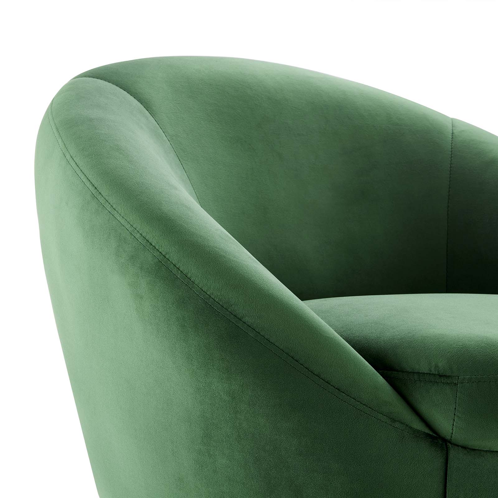 Modway Accent Chairs - Buttercup Performance Velvet Performance Velvet Swivel Chair Black Emerald