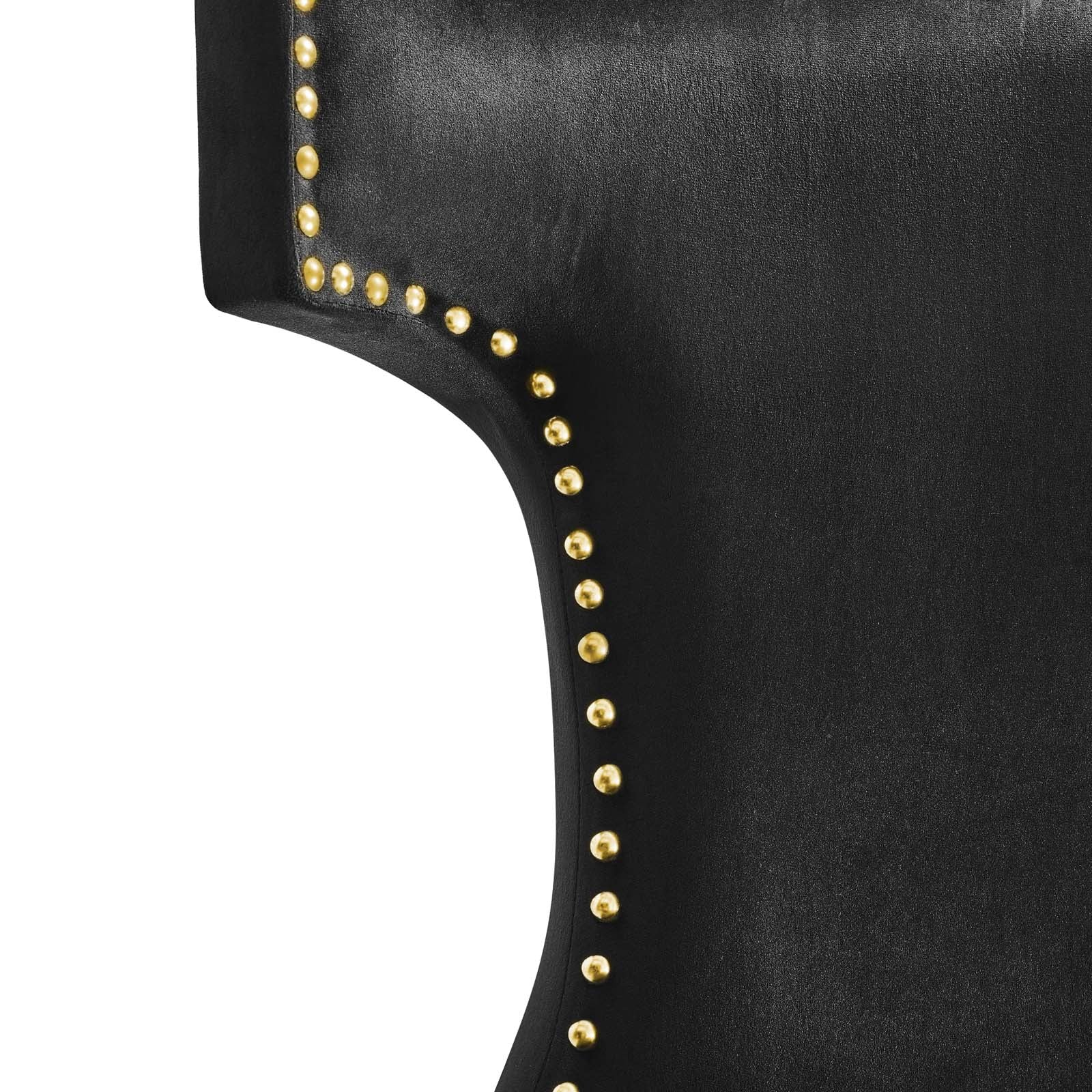 Modway Dining Chairs - Curve Performance Velvet Dining Chairs - Set of 2 Black