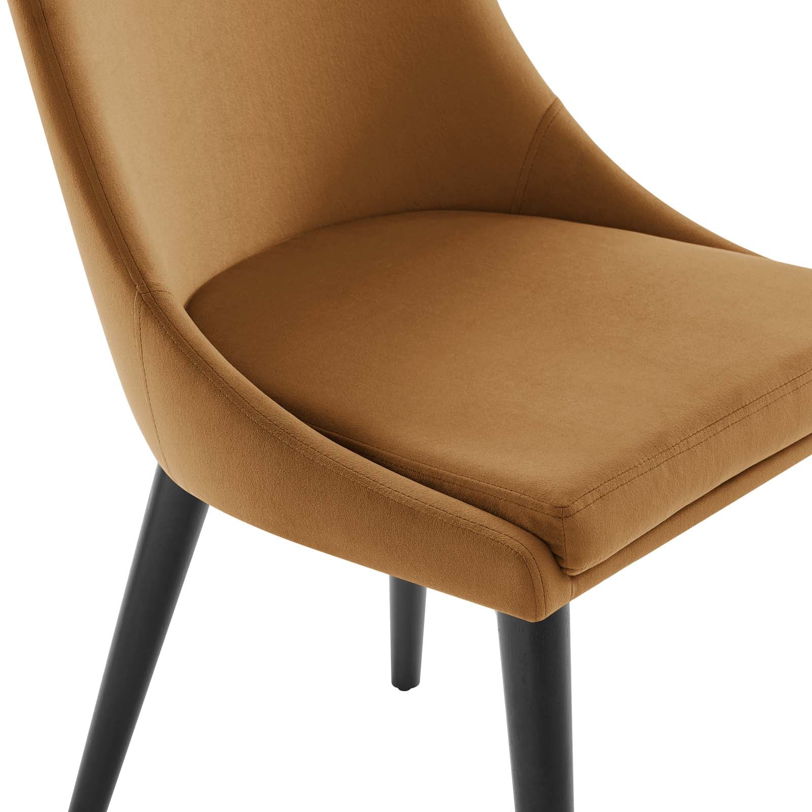 Modway Dining Chairs - Viscount Performance Velvet Dining Chair Cognac