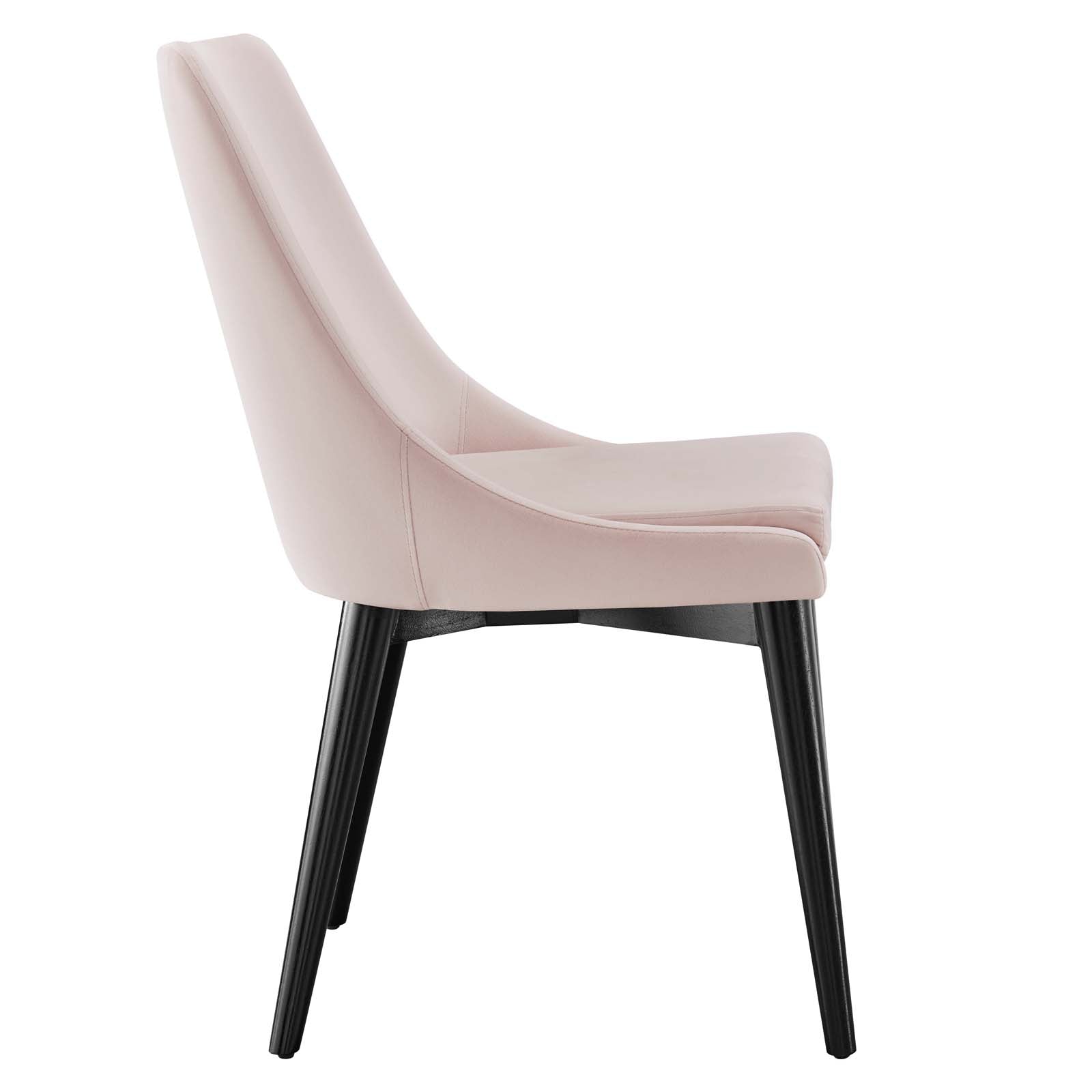 Modway Dining Chairs - Viscount Performance Velvet Dining Chair Pink
