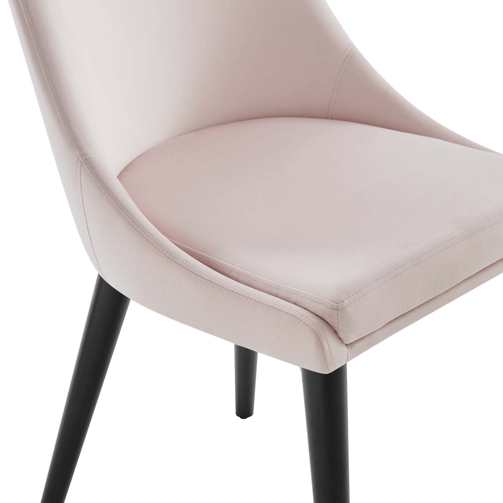 Modway Dining Chairs - Viscount Performance Velvet Dining Chair Pink