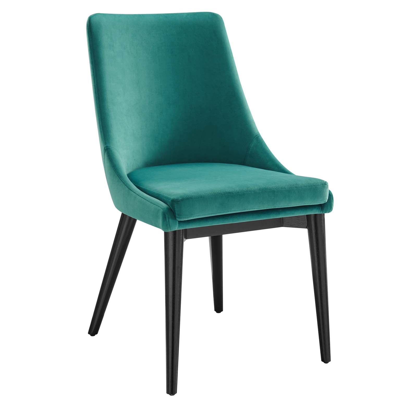 Modway Dining Chairs - Viscount Performance Velvet Dining Chair Teal