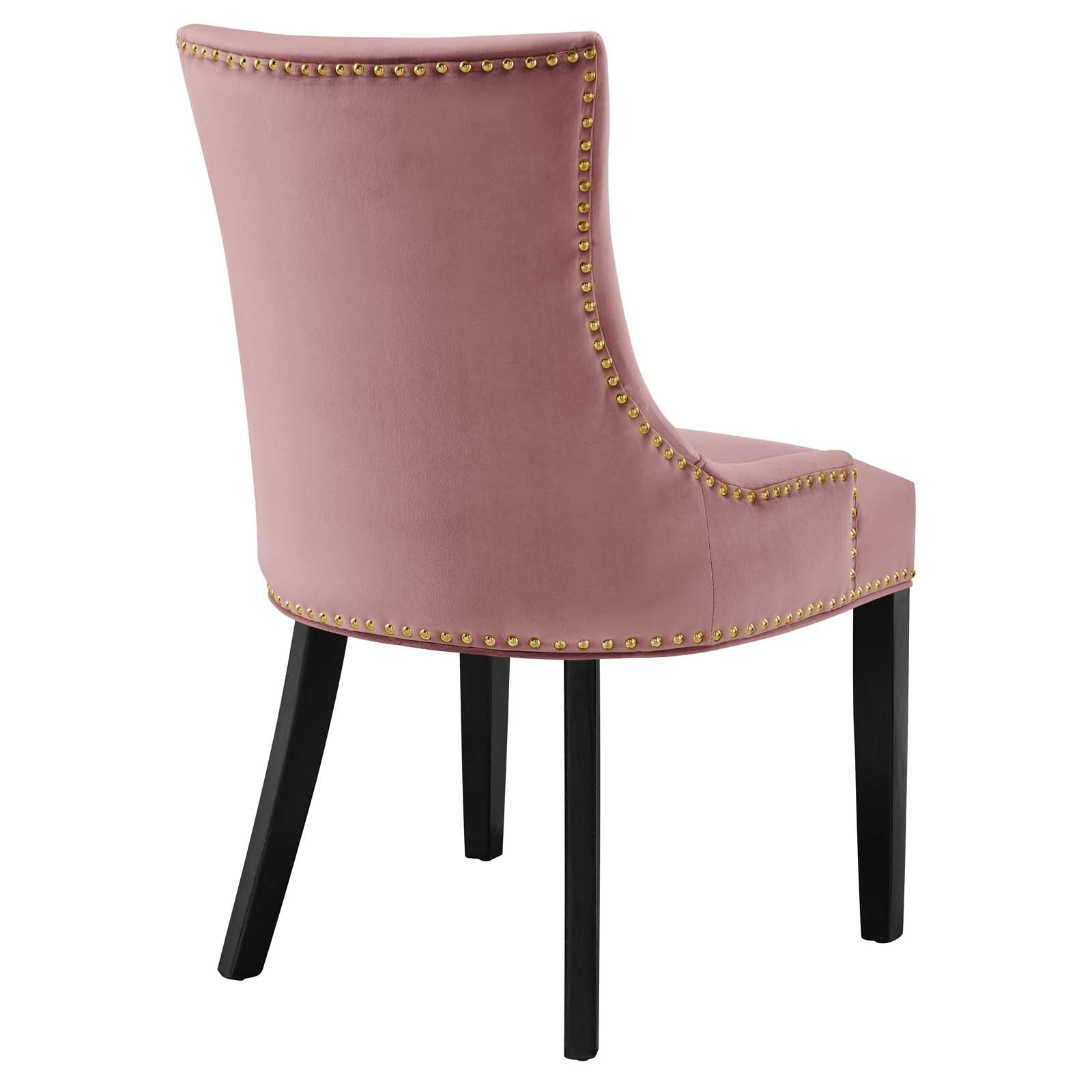 Modway Dining Chairs - Marquis Performance Velvet Dining Chairs - Set of 2 Dusty Rose