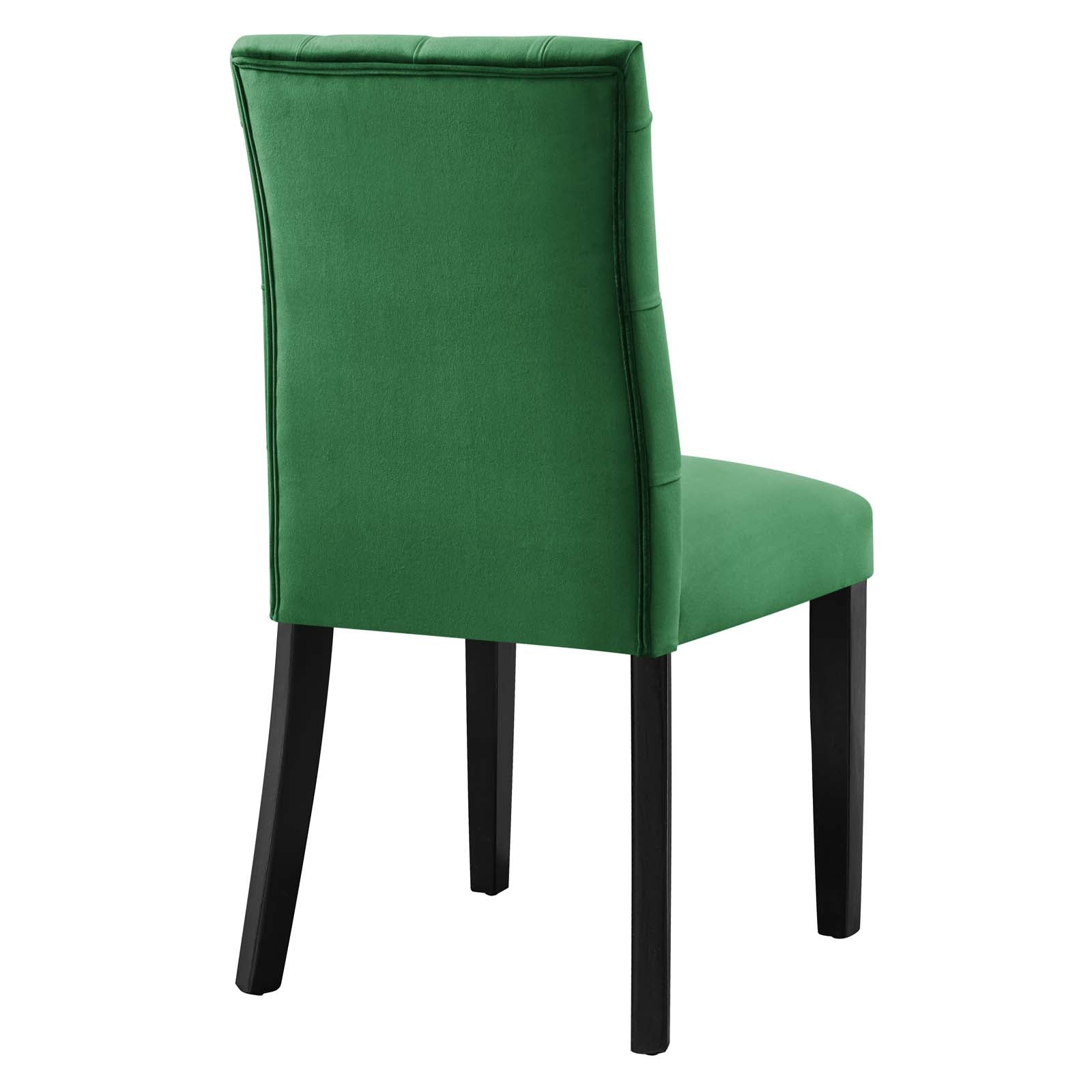 Modway Dining Chairs - Duchess Performance Velvet Dining Chairs - Set of 2 Emerald