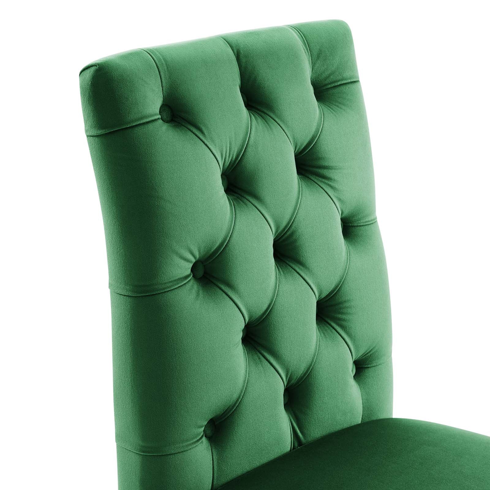 Modway Dining Chairs - Duchess Performance Velvet Dining Chairs - Set of 2 Emerald