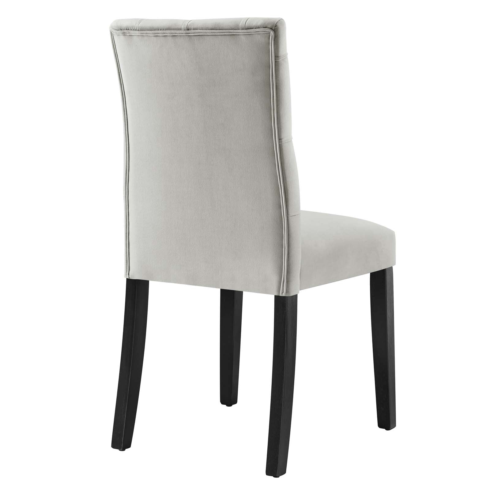 Modway Dining Chairs - Duchess Performance Velvet Dining Chairs - Set of 2 Light Gray
