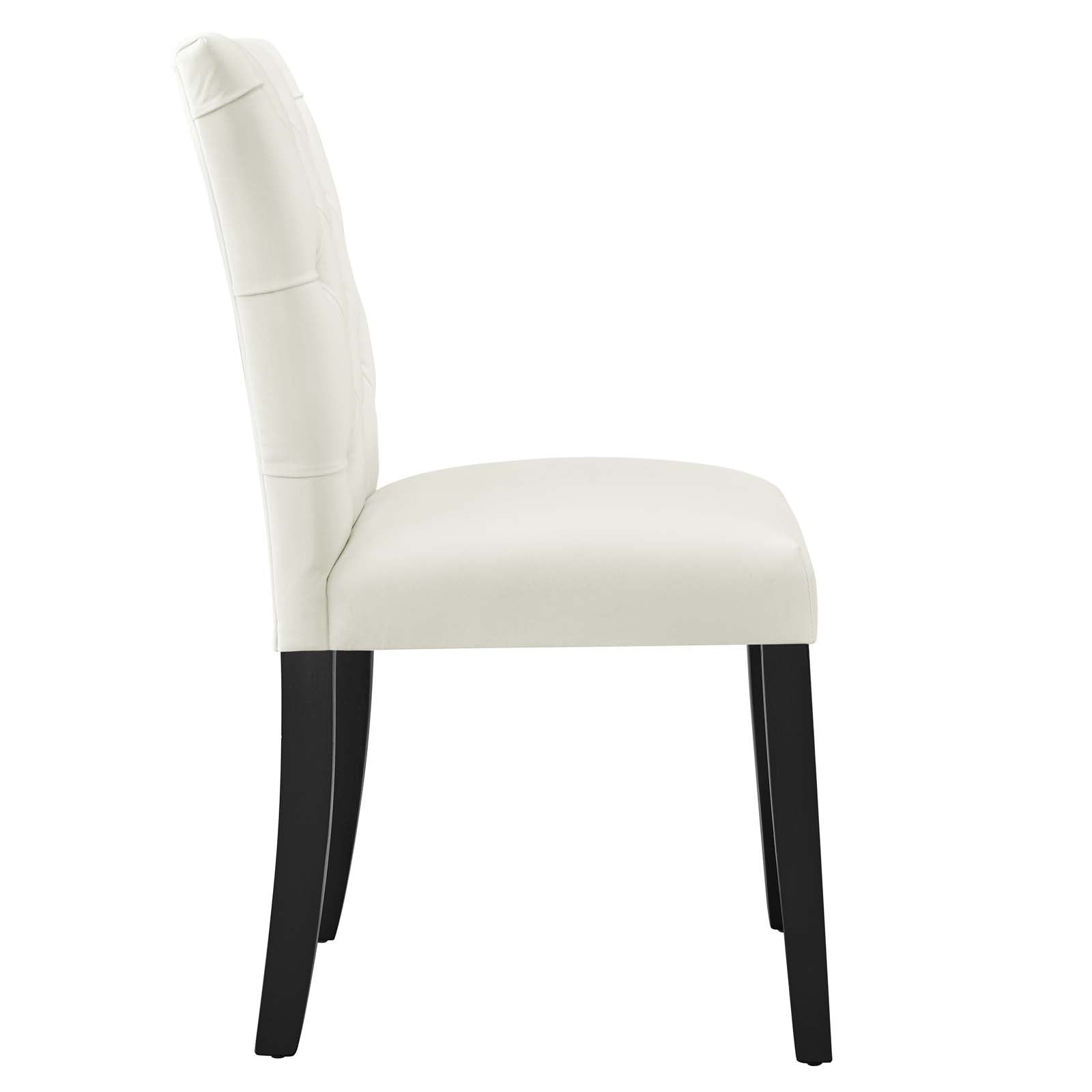 Modway Dining Chairs - Duchess-Performance-Velvet-Dining-Chairs---Set-of-2-White