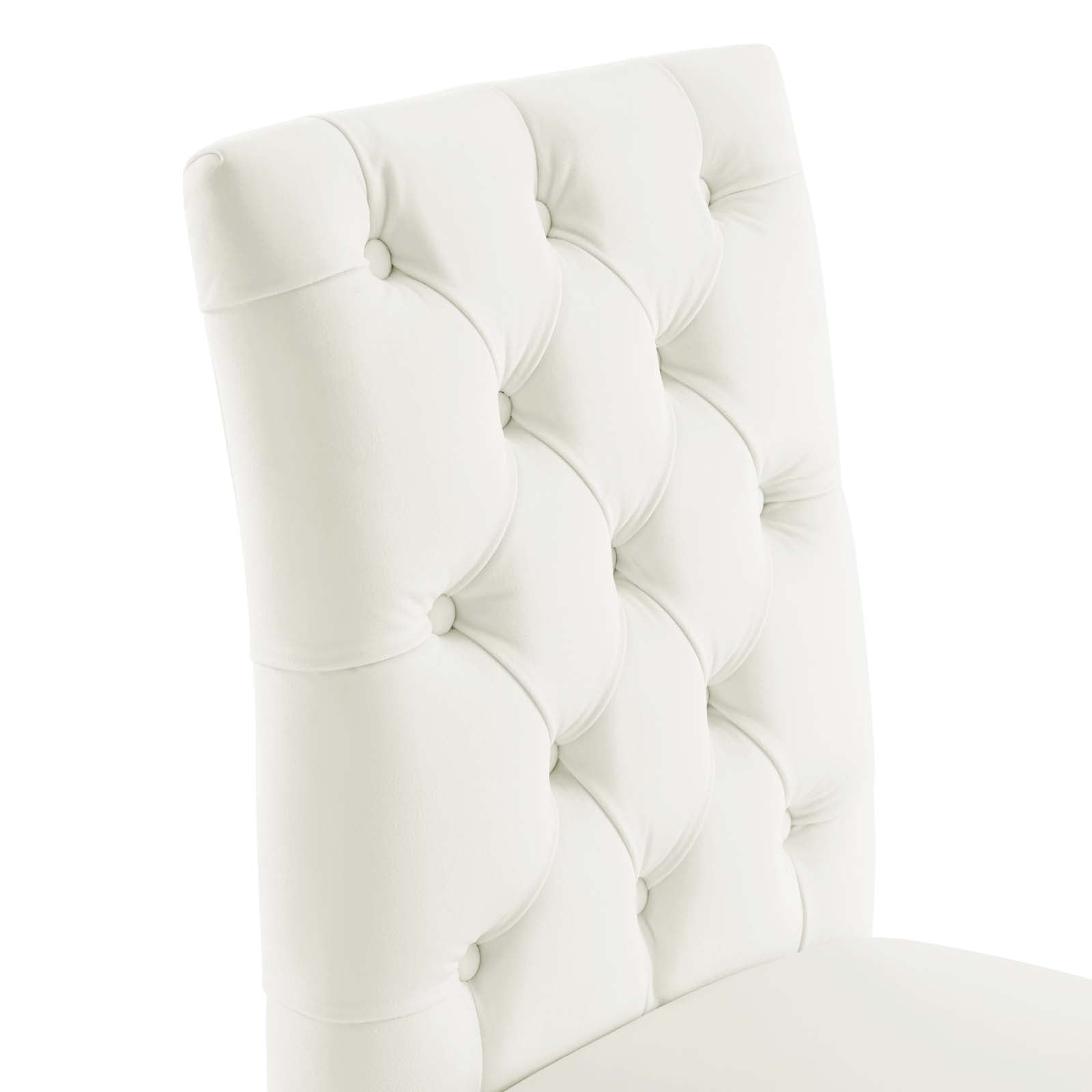Modway Dining Chairs - Duchess-Performance-Velvet-Dining-Chairs---Set-of-2-White