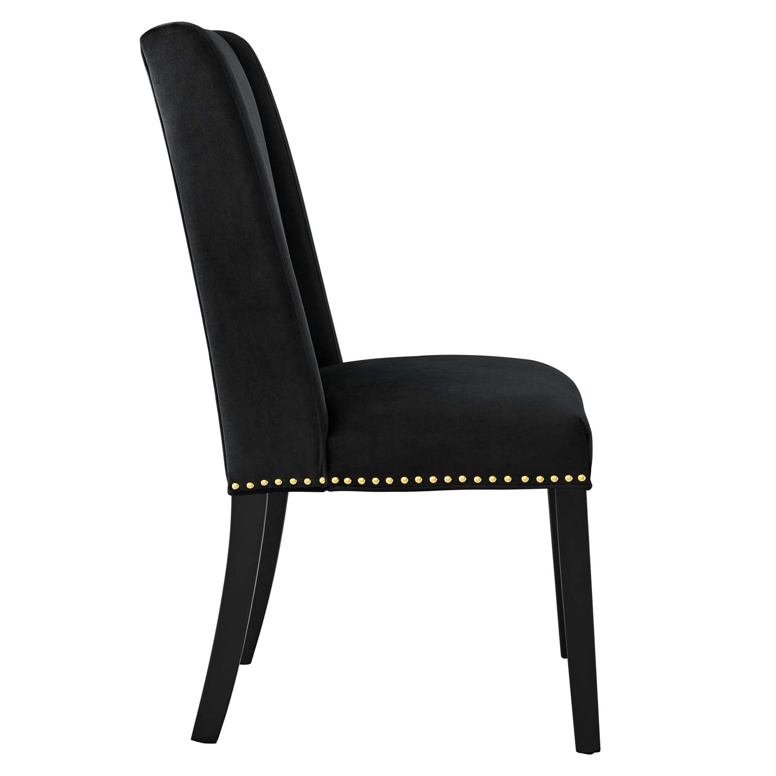 Modway Dining Chairs - Baron Performance Velvet Dining Chairs - Set of 2 Black