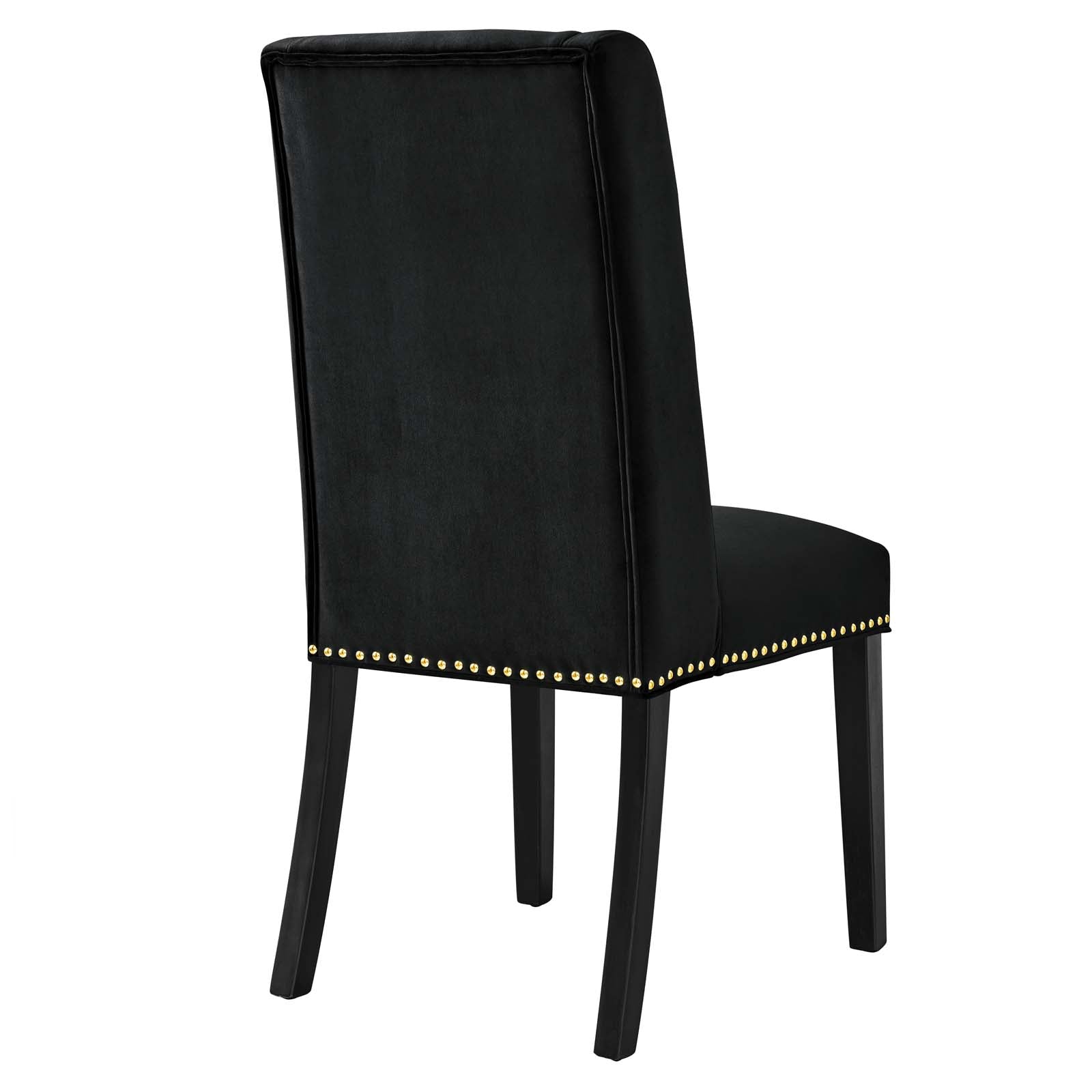 Modway Dining Chairs - Baron Performance Velvet Dining Chairs - Set of 2 Black