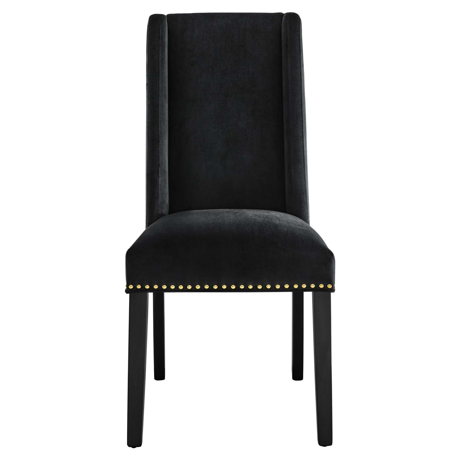 Modway Dining Chairs - Baron Performance Velvet Dining Chairs - Set of 2 Black
