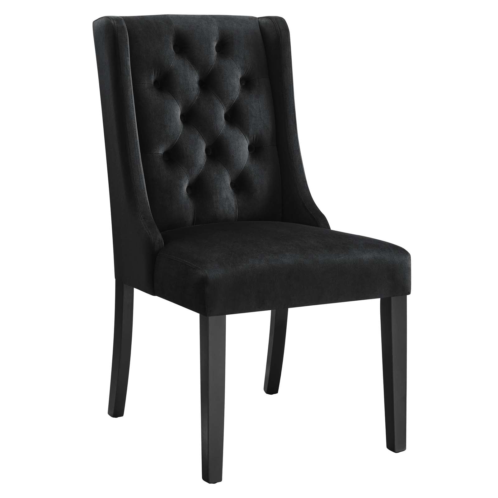 Modway Dining Chairs - Baronet Performance Velvet Dining Chairs - Set of 2 Black