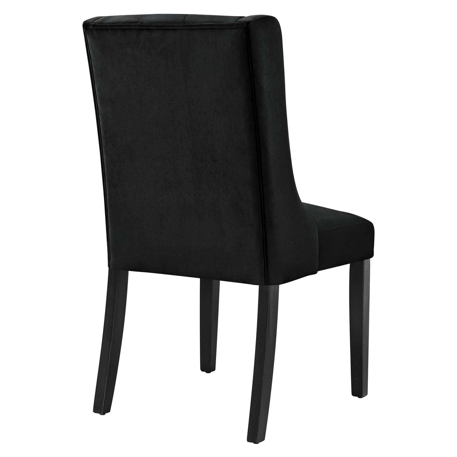 Modway Dining Chairs - Baronet Performance Velvet Dining Chairs - Set of 2 Black