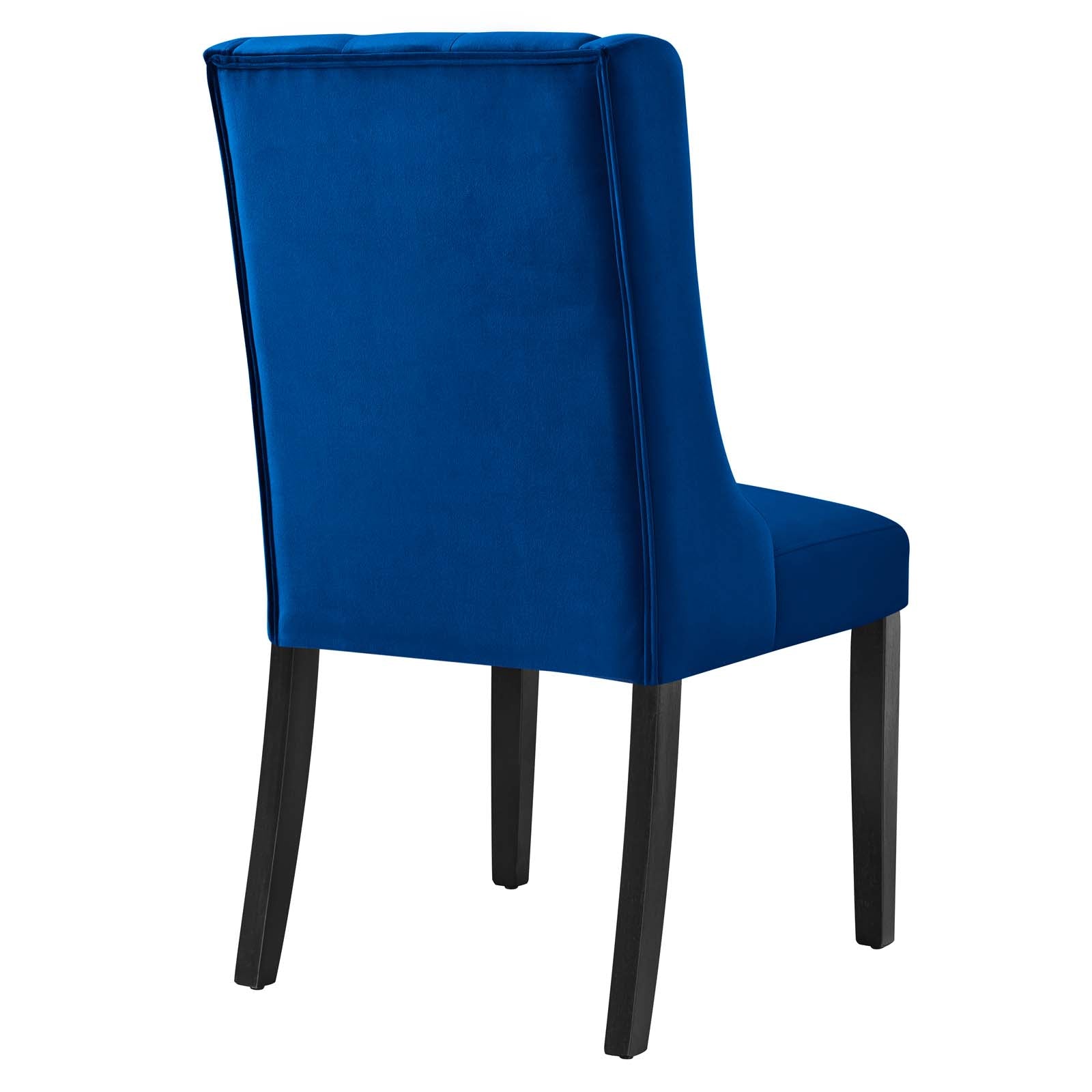 Modway Dining Chairs - Baronet Performance Velvet Dining Chairs - Set of 2 Navy