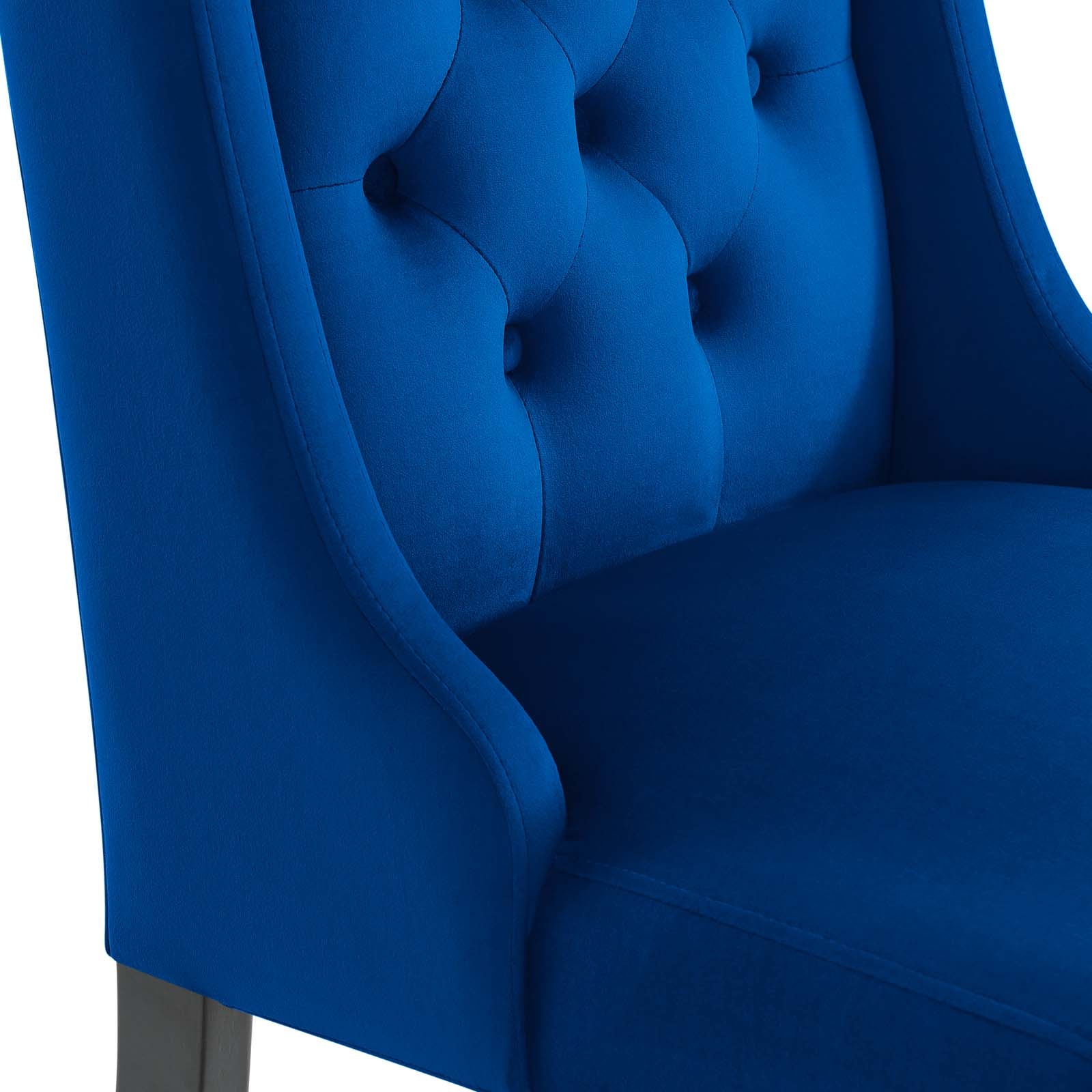 Modway Dining Chairs - Baronet Performance Velvet Dining Chairs - Set of 2 Navy