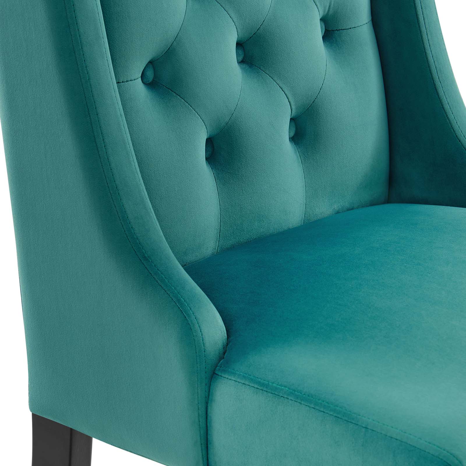 Modway Dining Chairs - Baronet Performance Velvet Dining Chairs - Set of 2 Teal