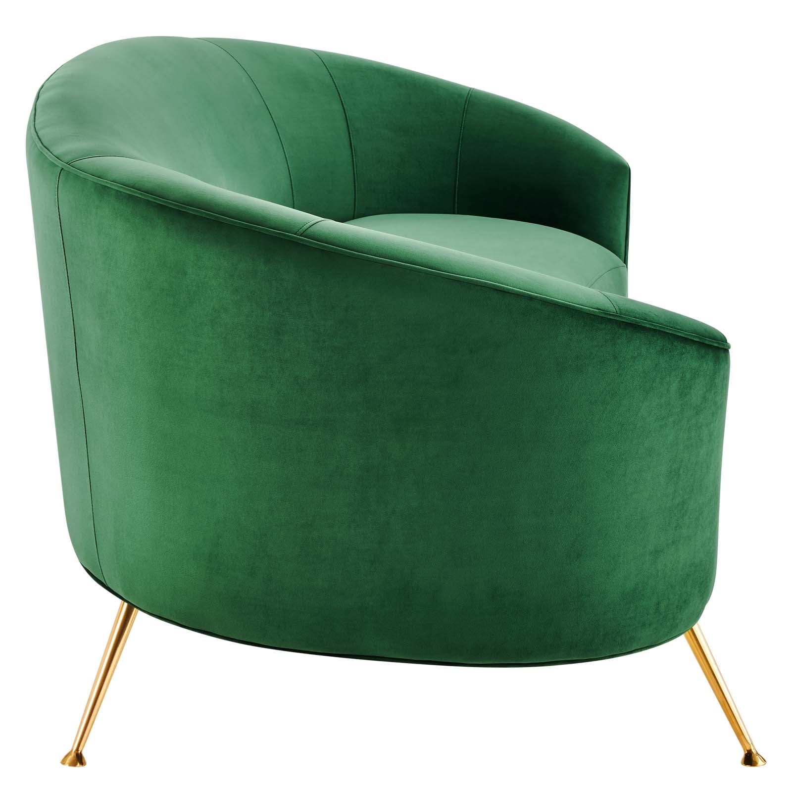 Modway Sofas & Couches - Marchesa Upholstered Performance Velvet Sofa Emerald