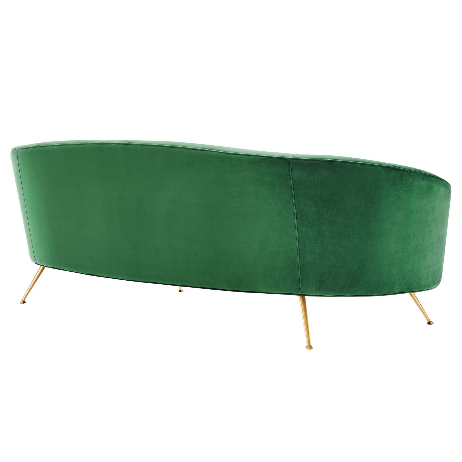 Modway Sofas & Couches - Marchesa Upholstered Performance Velvet Sofa Emerald