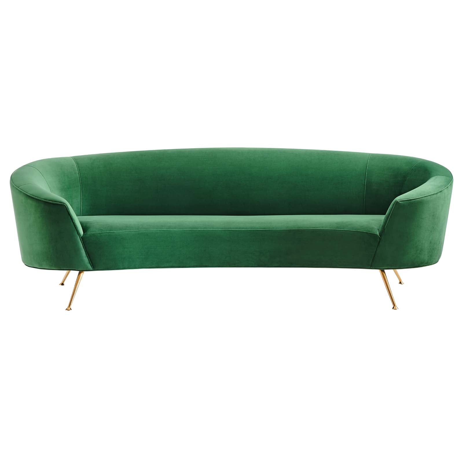 Modway Sofas & Couches - Marchesa Upholstered Performance Velvet Sofa Emerald