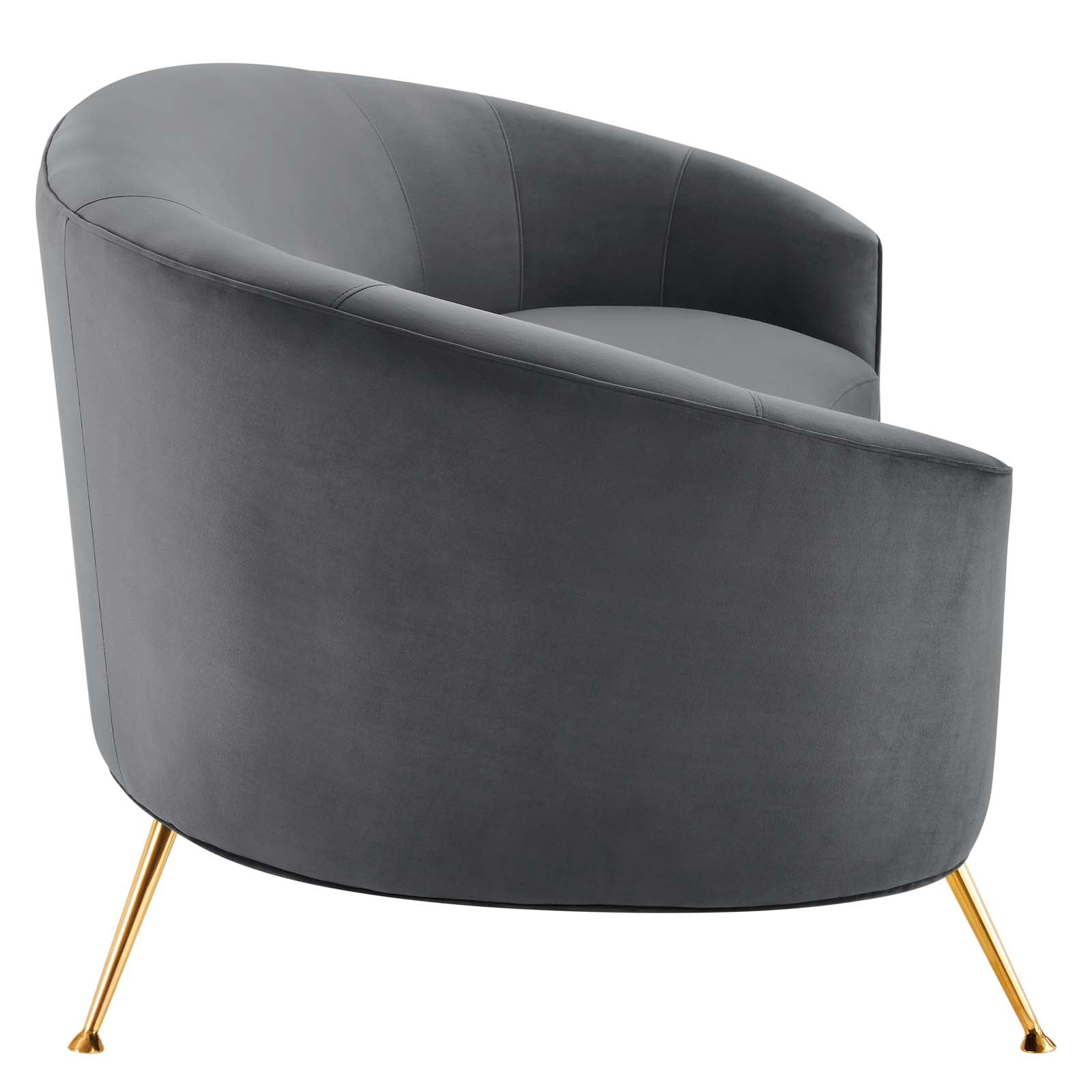 Modway Sofas & Couches - Marchesa Upholstered Performance Velvet Sofa Gray