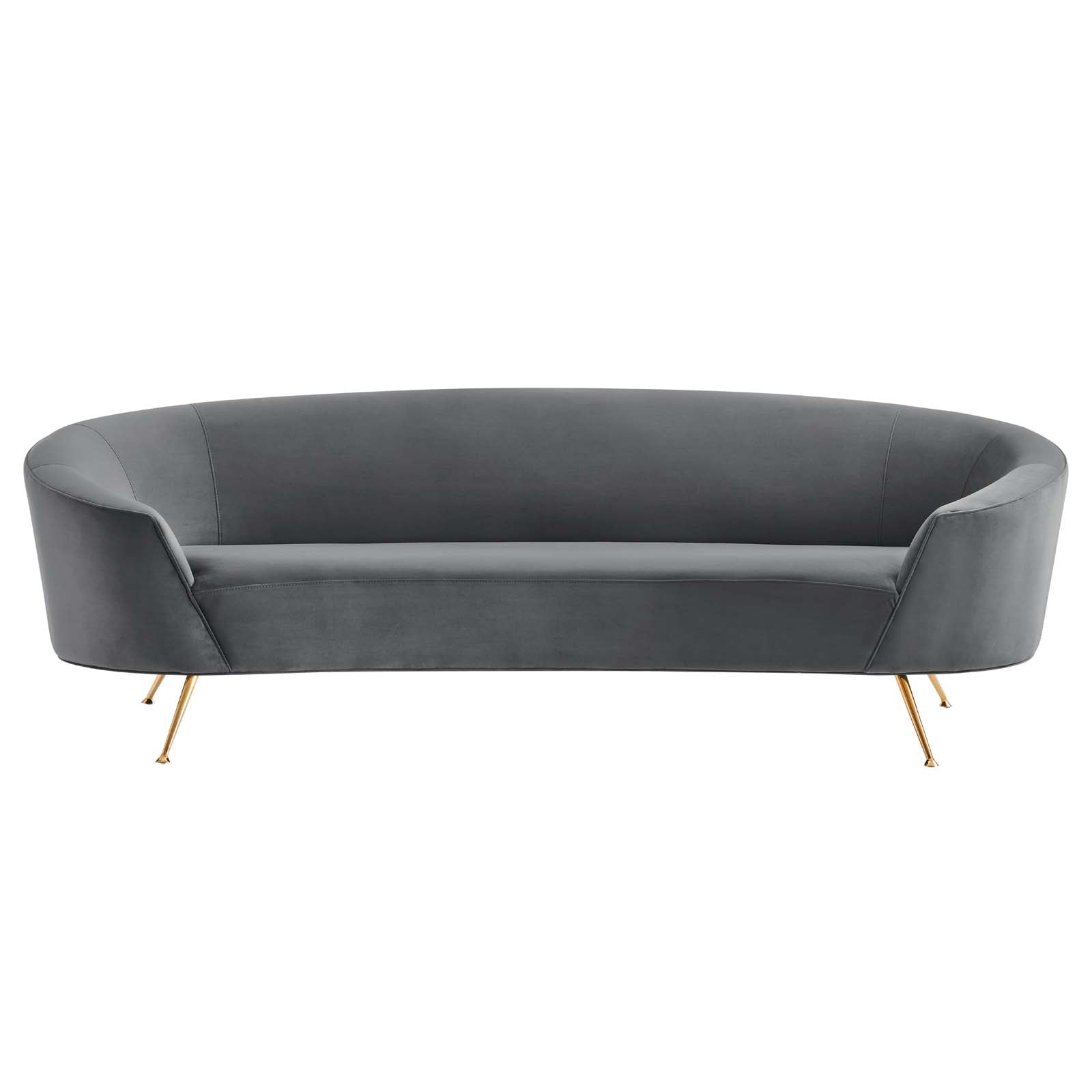 Modway Sofas & Couches - Marchesa Upholstered Performance Velvet Sofa Gray