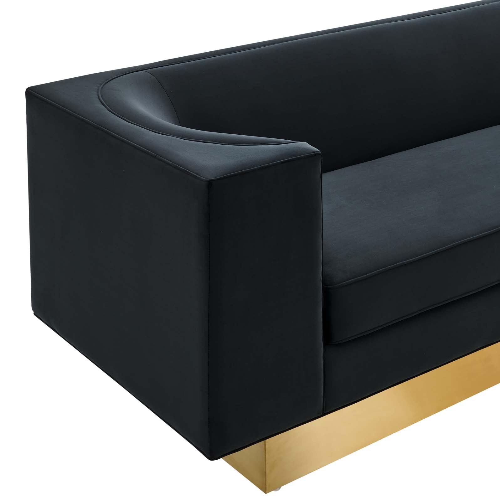 Modway Sofas & Couches - Eminence Upholstered Performance Velvet Sofa Black