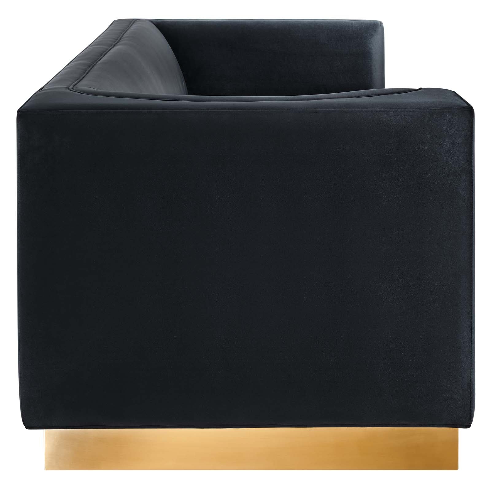 Modway Sofas & Couches - Eminence Upholstered Performance Velvet Sofa Black