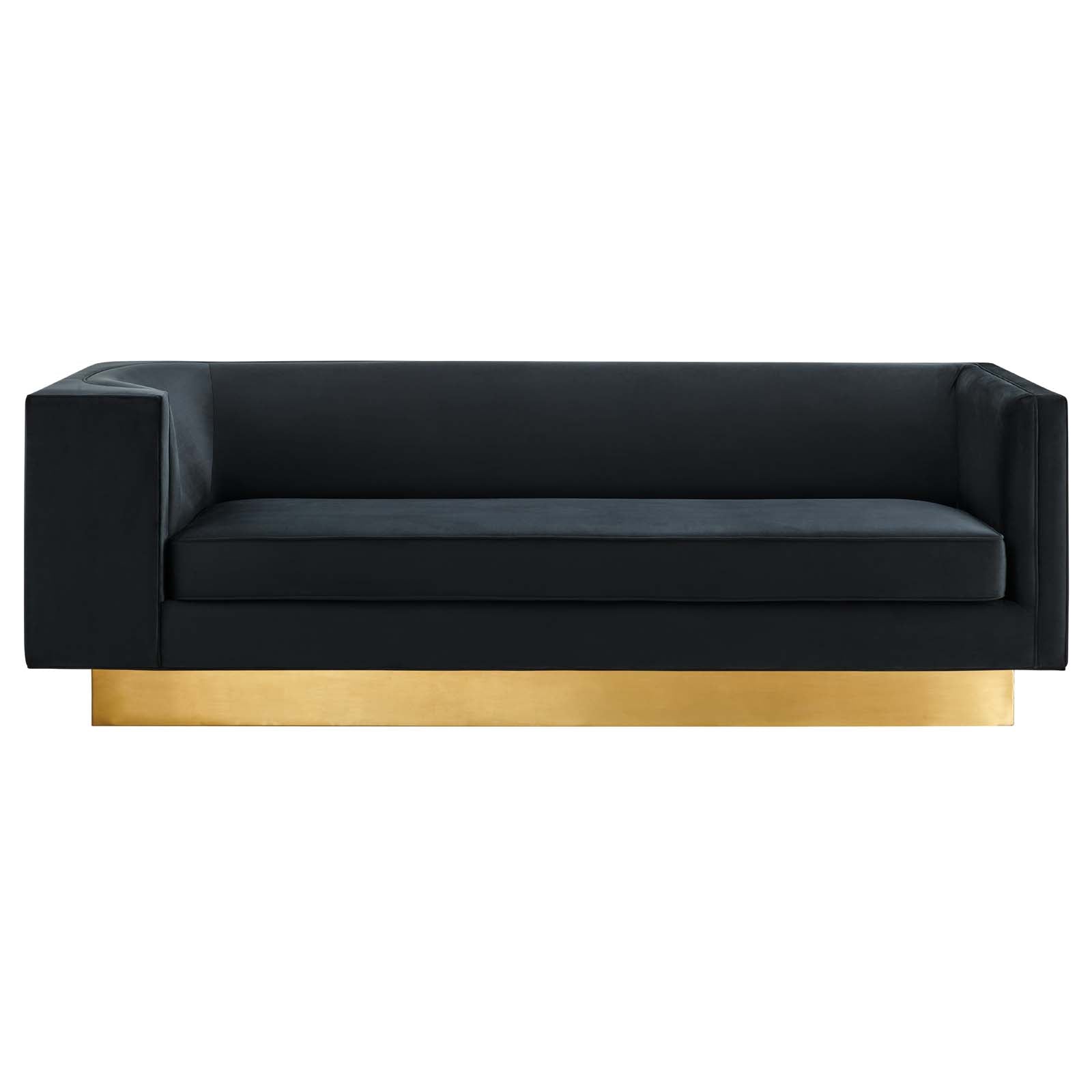 Modway Sofas & Couches - Eminence Upholstered Performance Velvet Sofa Black