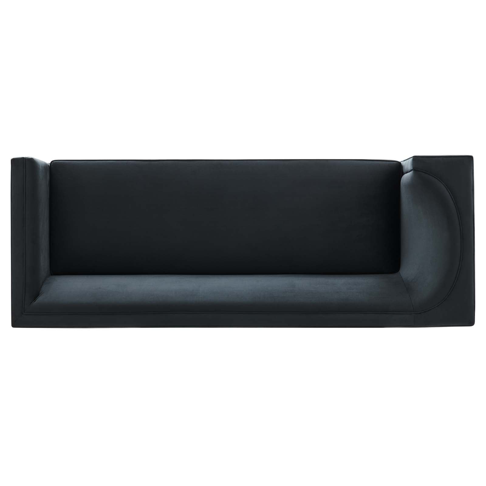 Modway Sofas & Couches - Eminence Upholstered Performance Velvet Sofa Black