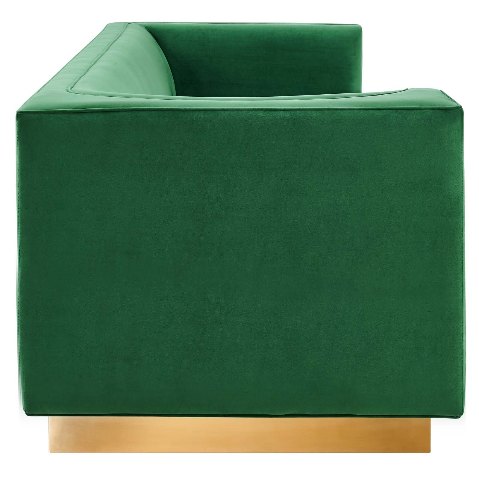Modway Sofas & Couches - Eminence Upholstered Performance Velvet Sofa Emerald